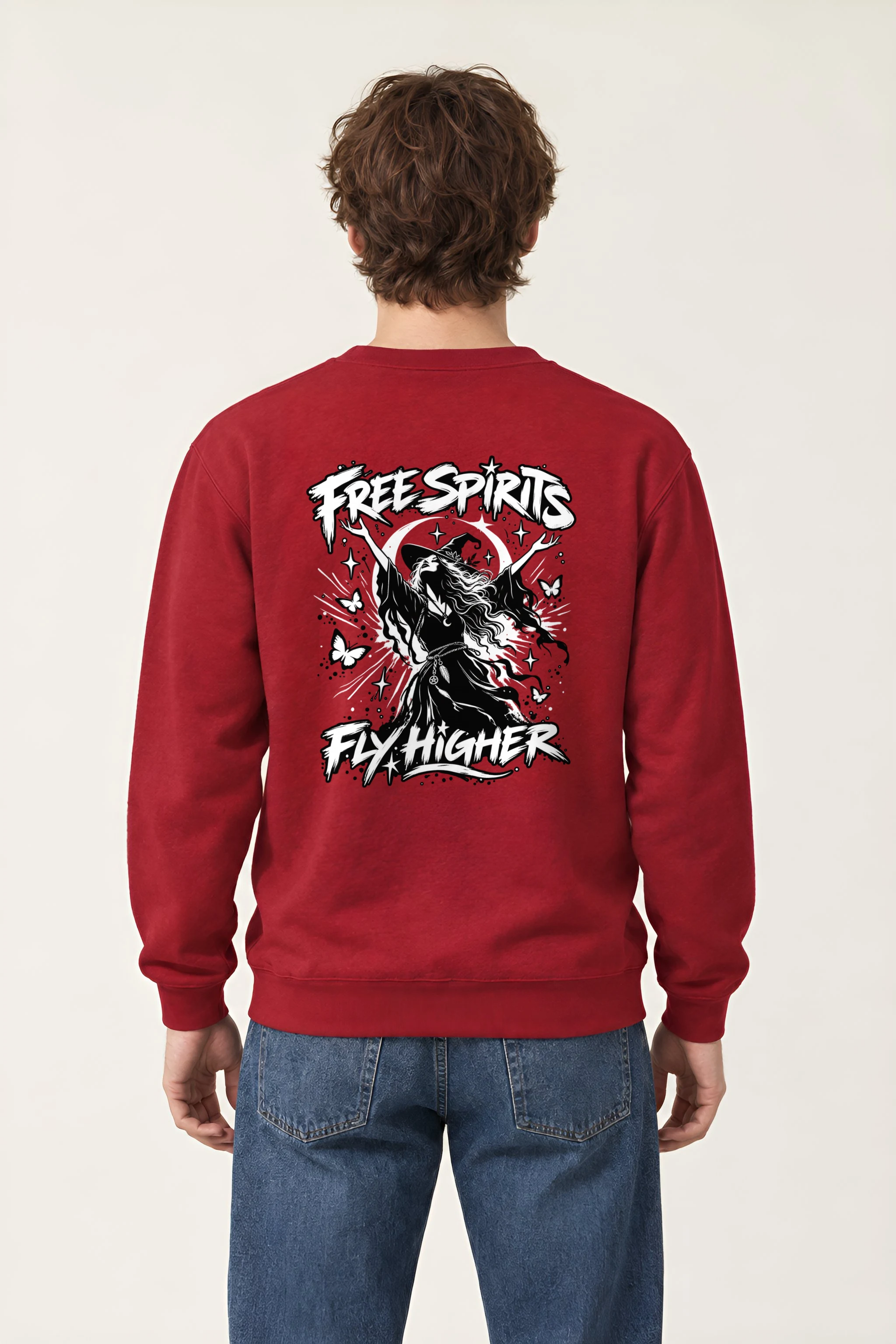 "Free Spirits Fly Higher" 1 Crewneck Sweatshirt
