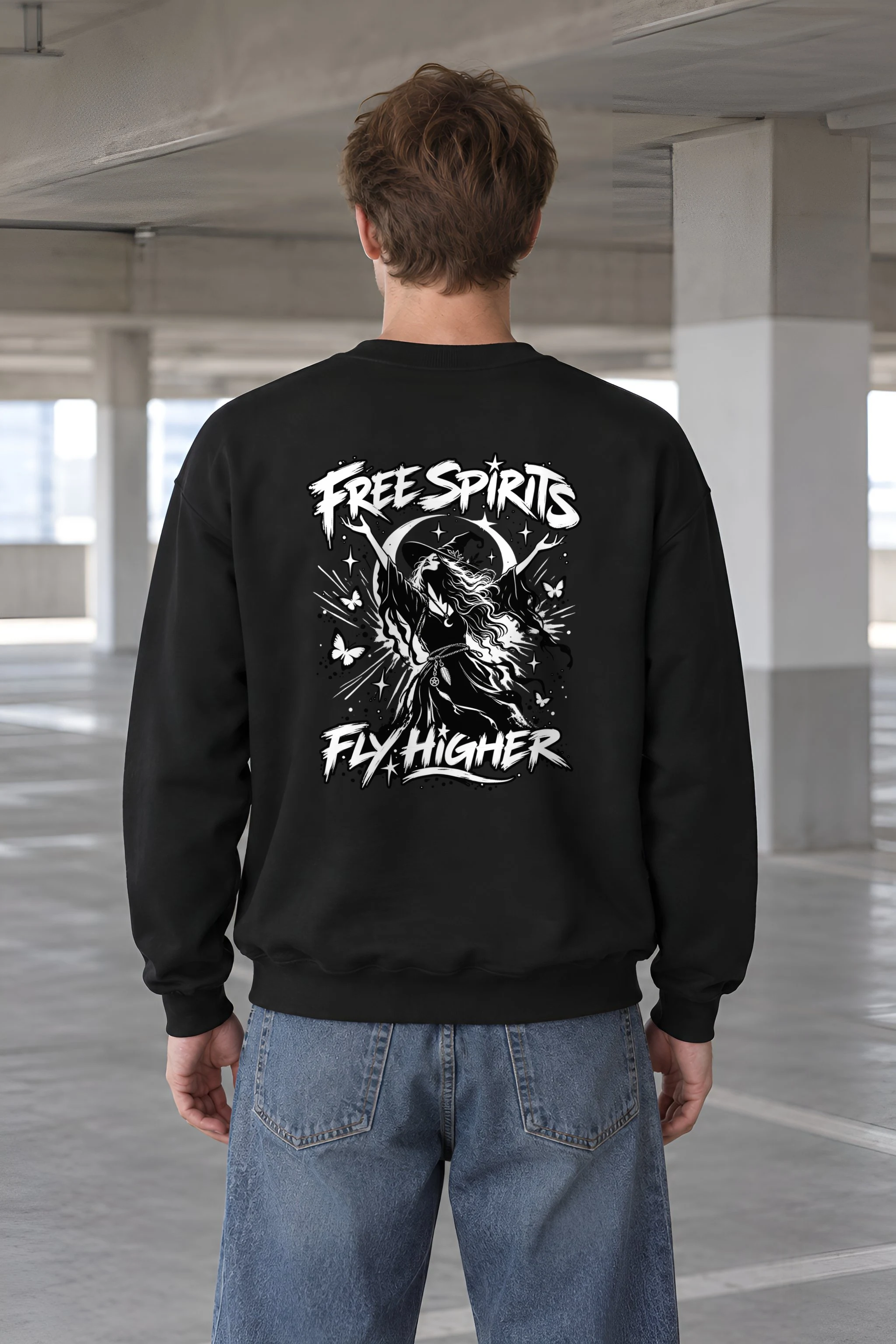 "Free Spirits Fly Higher" 1 Crewneck Sweatshirt