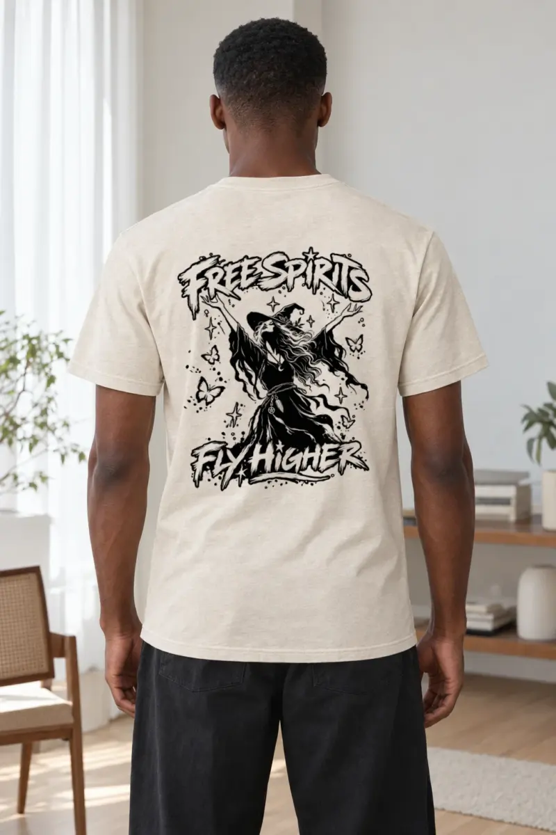"Free Spirits Fly Higher" Heavyweight Unisex Crewneck T-shirt | Gildan 5000