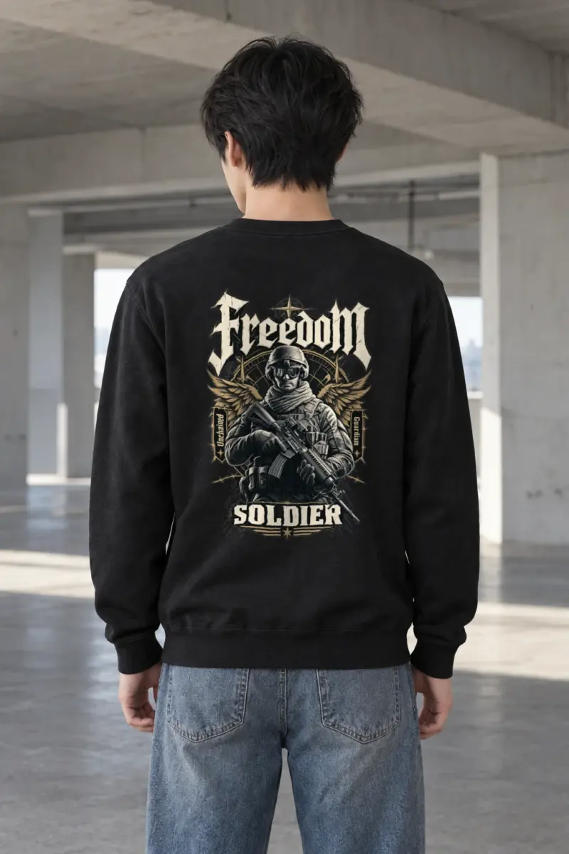 "Freedom Unchained Soldier" Heavy Blend Unisex Crewneck Sweatshirt