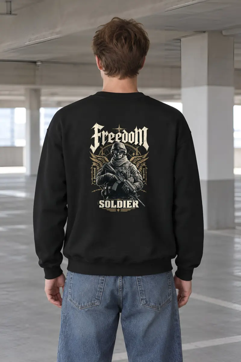 "Freedom Unchained Soldier" Heavy Blend Unisex Crewneck Sweatshirt