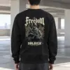 "Freedom Unchained Soldier" Heavy Blend Unisex Crewneck Sweatshirt | Gildan 18000