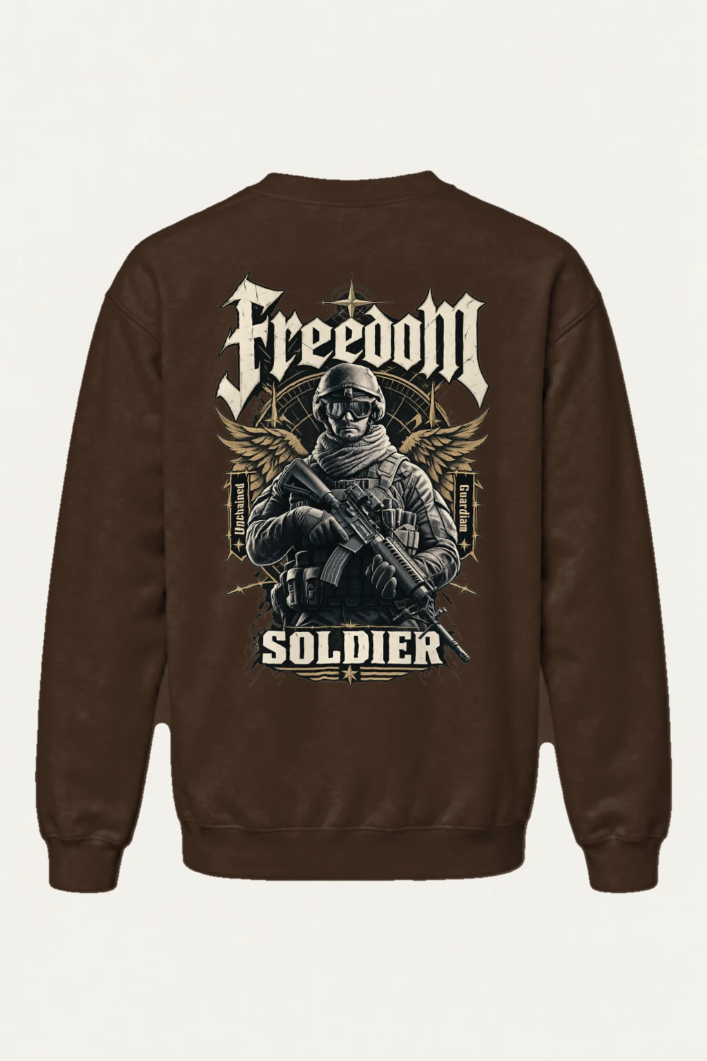 "Freedom Unchained Soldier" Heavy Blend Unisex Crewneck Sweatshirt