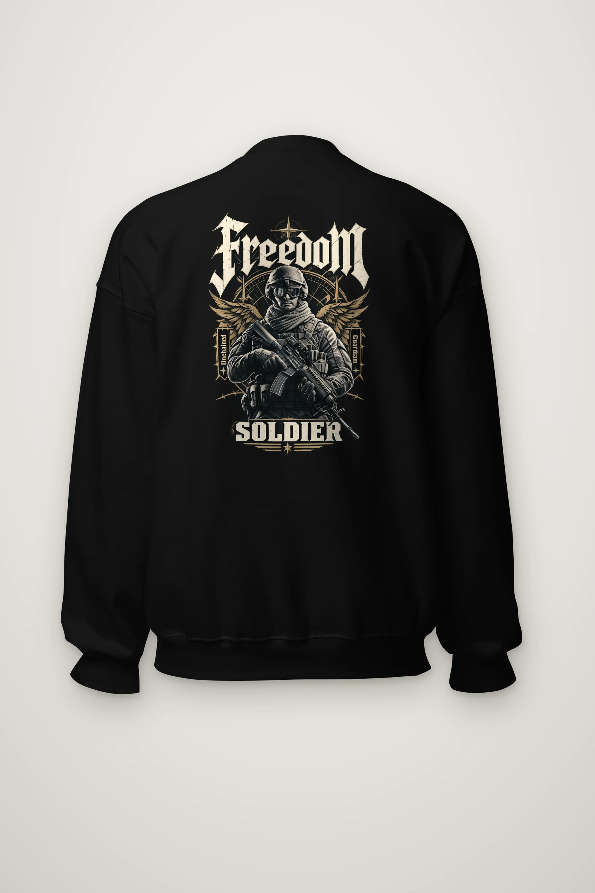 "Freedom Unchained Soldier" Heavy Blend Unisex Crewneck Sweatshirt