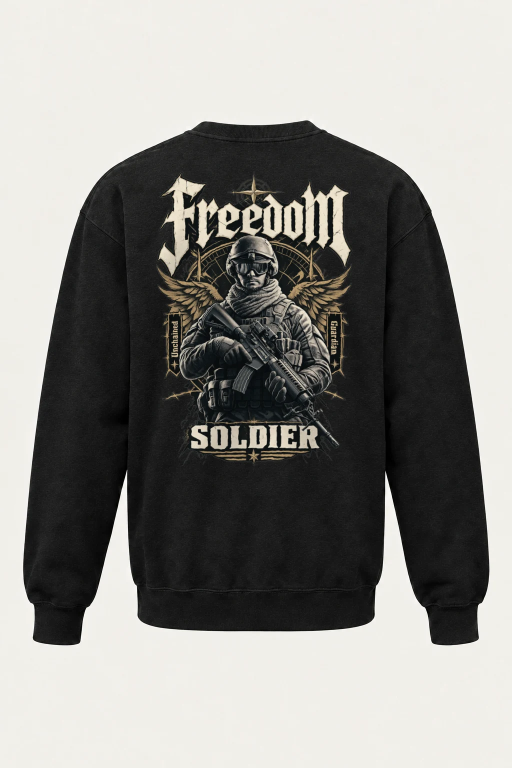 "Freedom Unchained Soldier" Heavy Blend Unisex Crewneck Sweatshirt