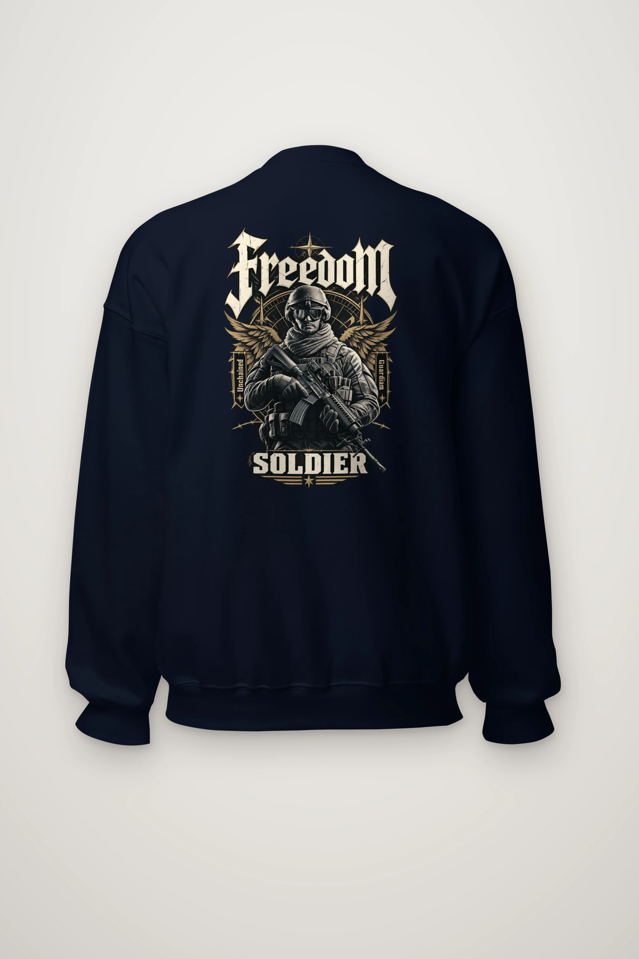 "Freedom Unchained Soldier" Heavy Blend Unisex Crewneck Sweatshirt