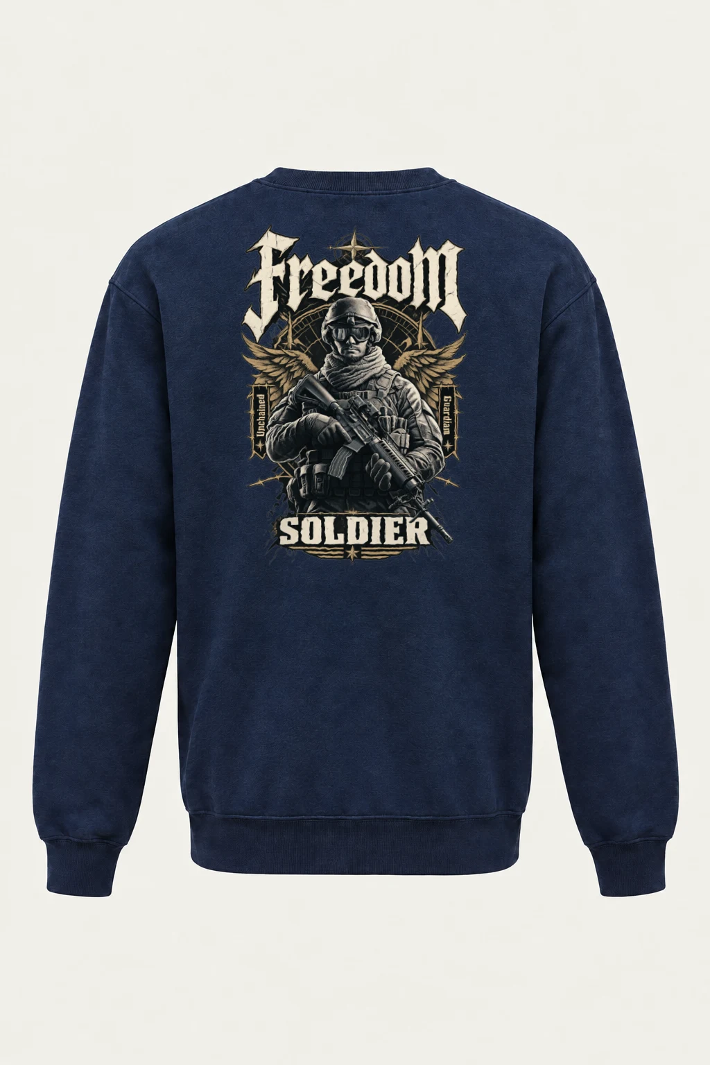 "Freedom Unchained Soldier" Heavy Blend Unisex Crewneck Sweatshirt