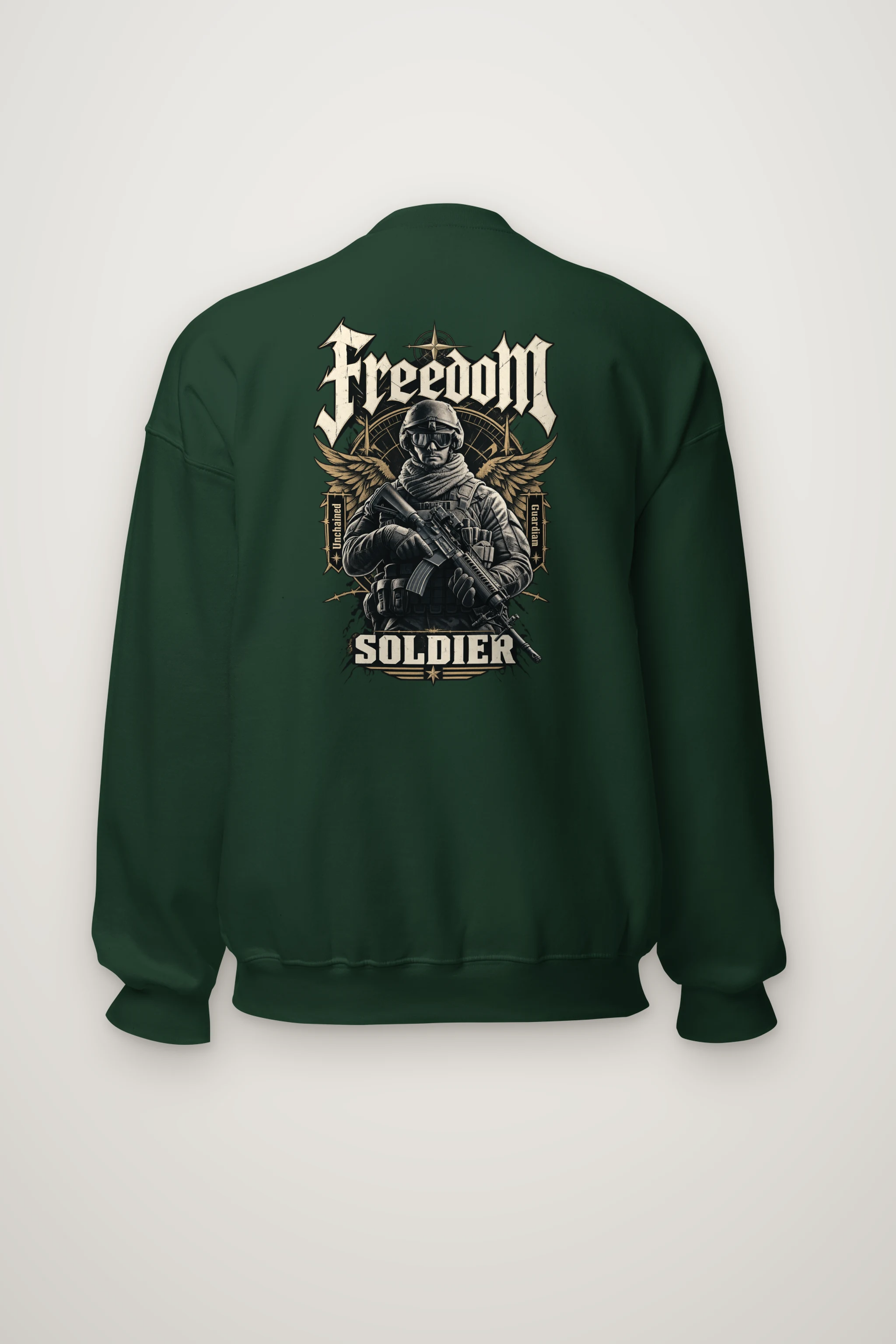 "Freedom Unchained Soldier" Heavy Blend Unisex Crewneck Sweatshirt
