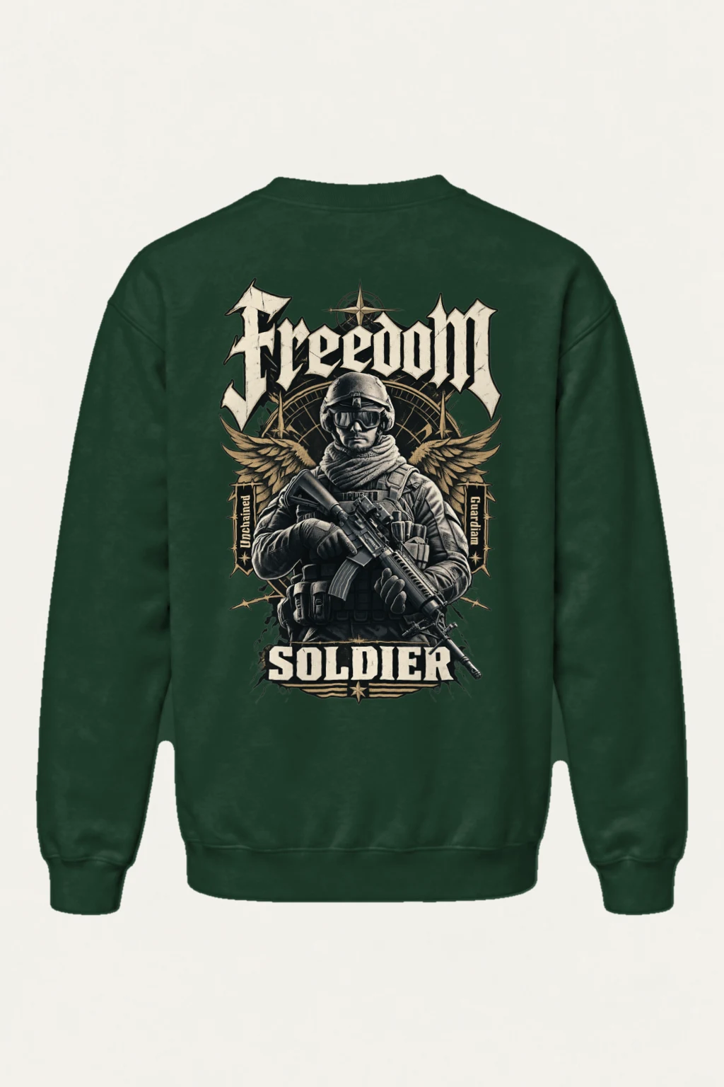 "Freedom Unchained Soldier" Heavy Blend Unisex Crewneck Sweatshirt