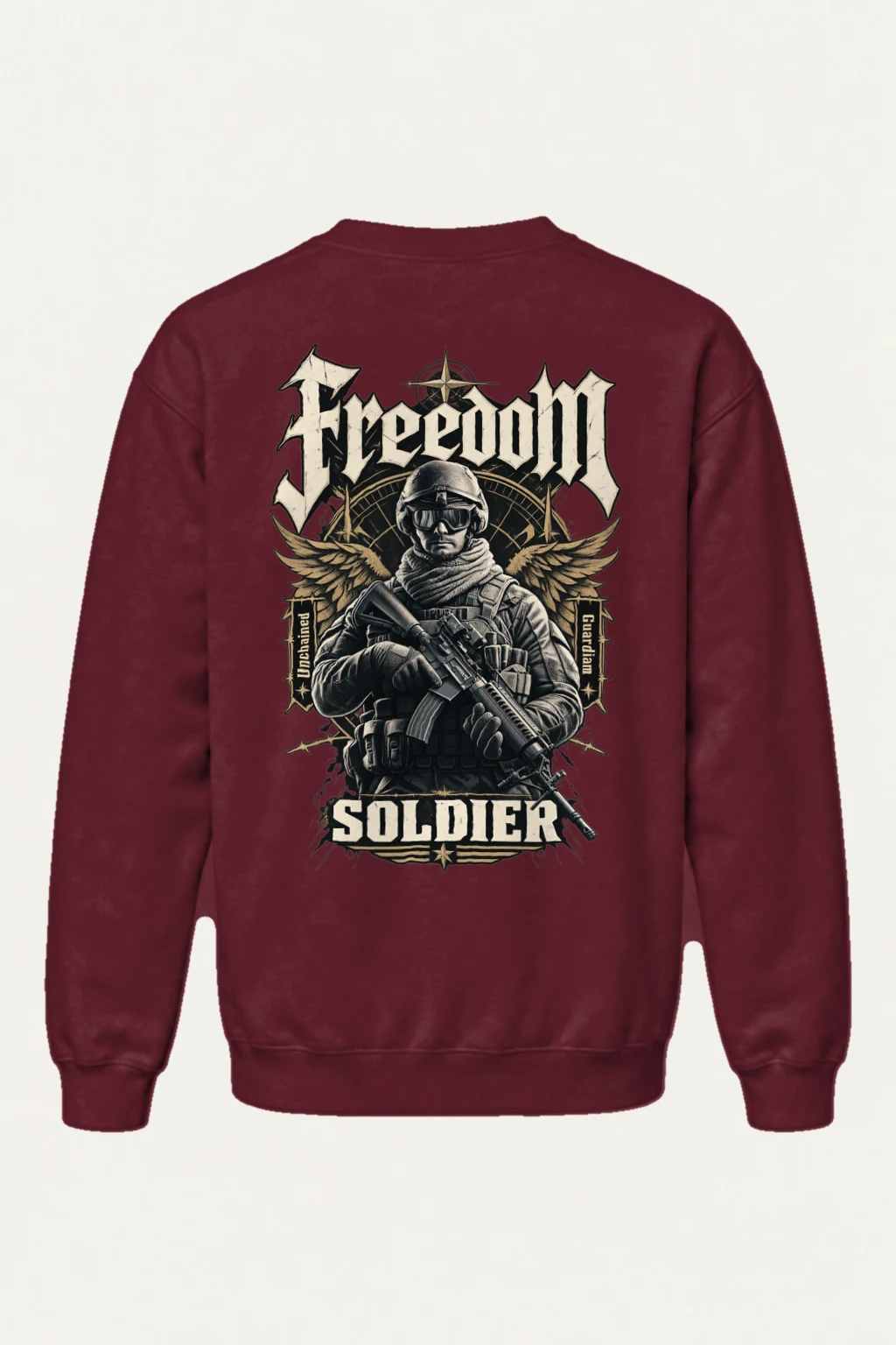 "Freedom Unchained Soldier" Heavy Blend Unisex Crewneck Sweatshirt