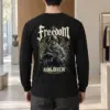 "Freedom Unchained Soldier" Unisex Longsleeve T-shirt | Gildan 2400