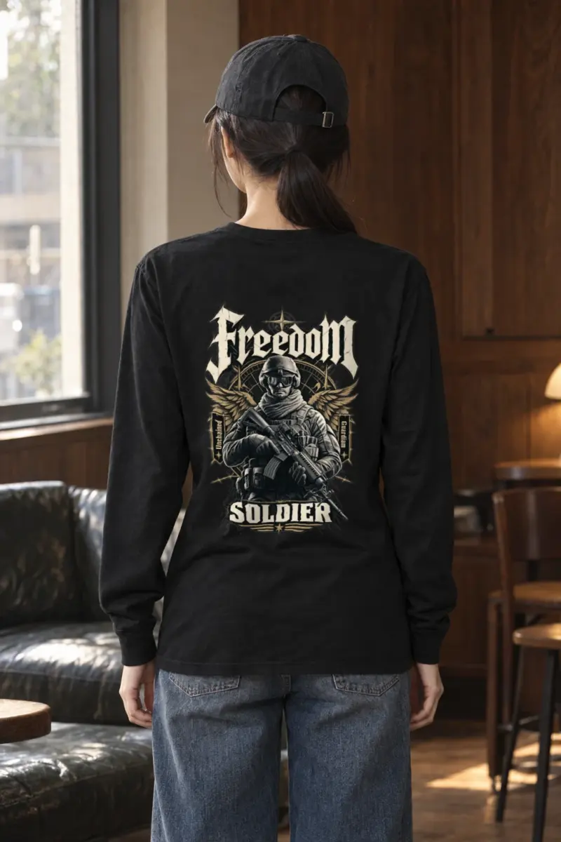 "Freedom Unchained Soldier" Unisex Longsleeve T-shirt