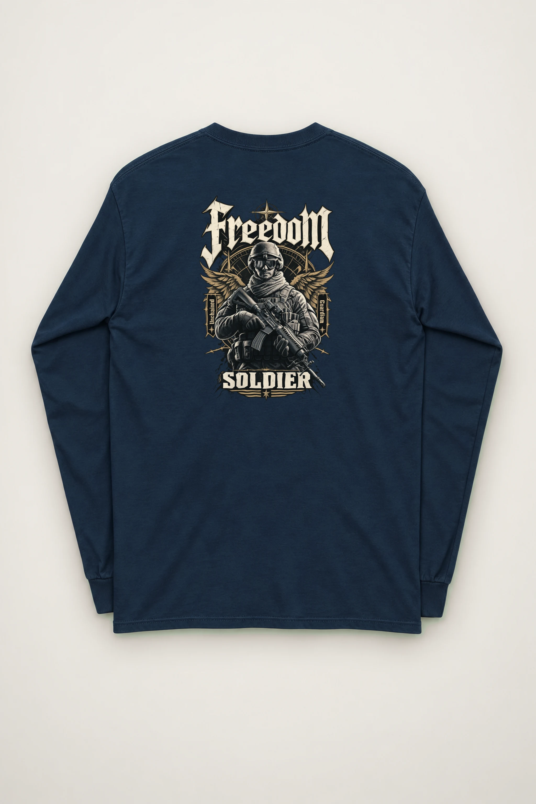 "Freedom Unchained Soldier" Unisex Longsleeve T-shirt