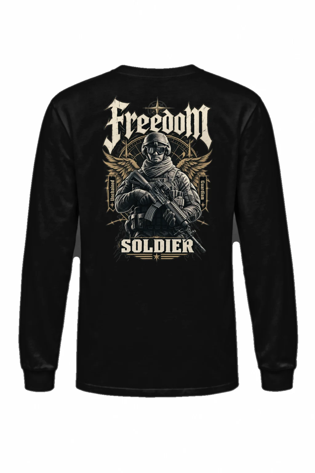 "Freedom Unchained Soldier" Unisex Longsleeve T-shirt | Gildan 2400