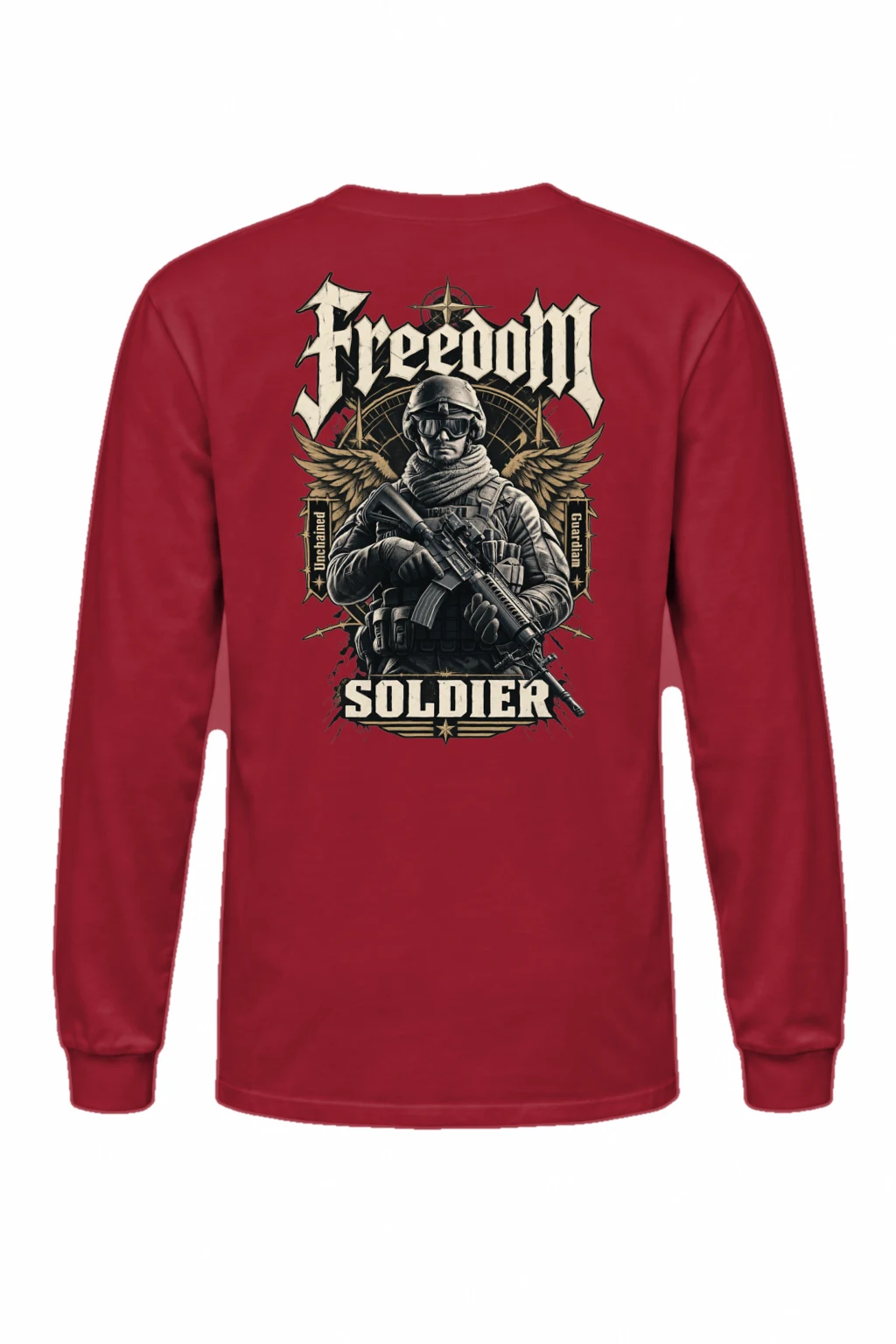 "Freedom Unchained Soldier" Unisex Longsleeve T-shirt | Gildan 2400