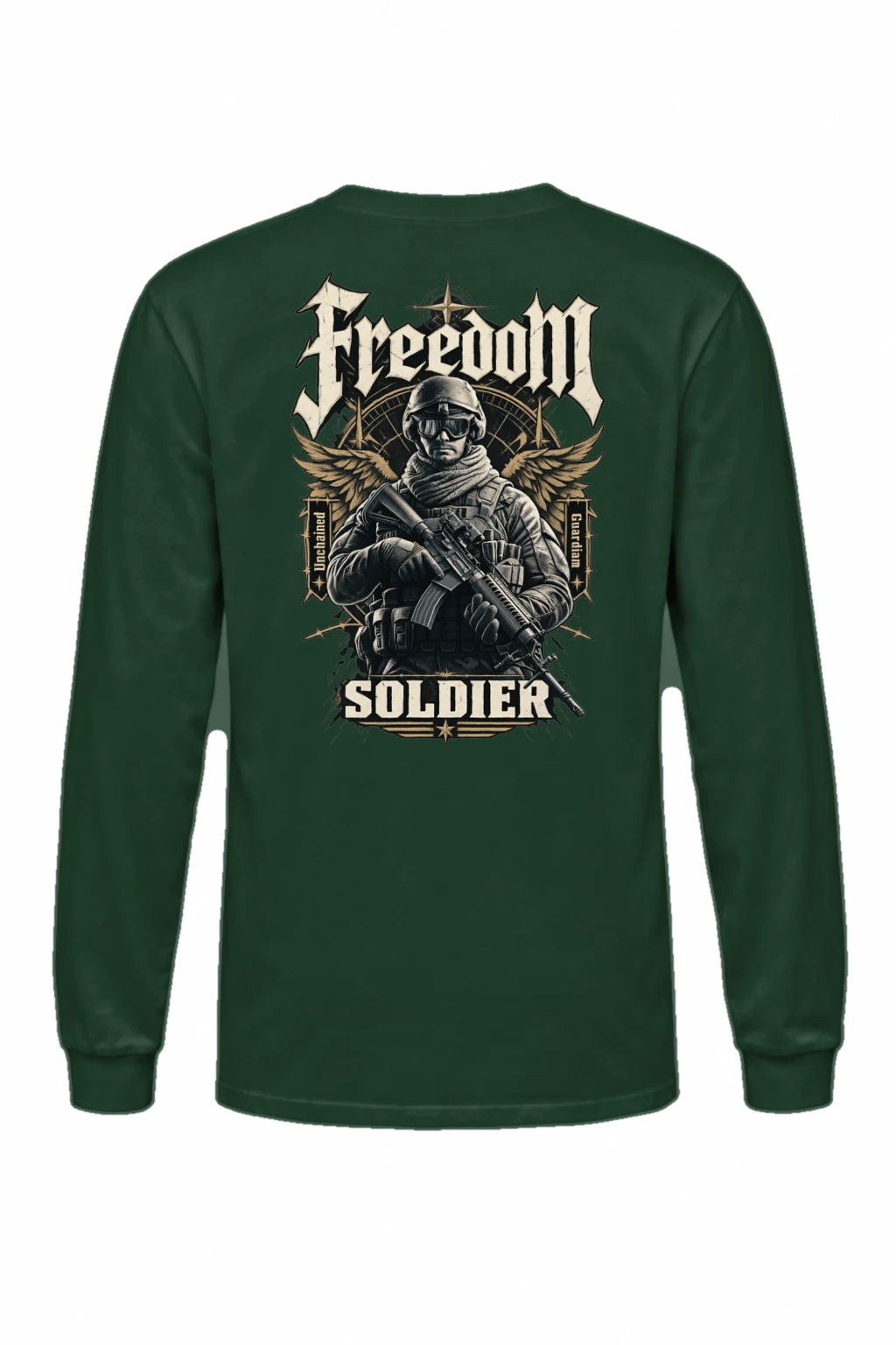 "Freedom Unchained Soldier" Unisex Longsleeve T-shirt | Gildan 2400