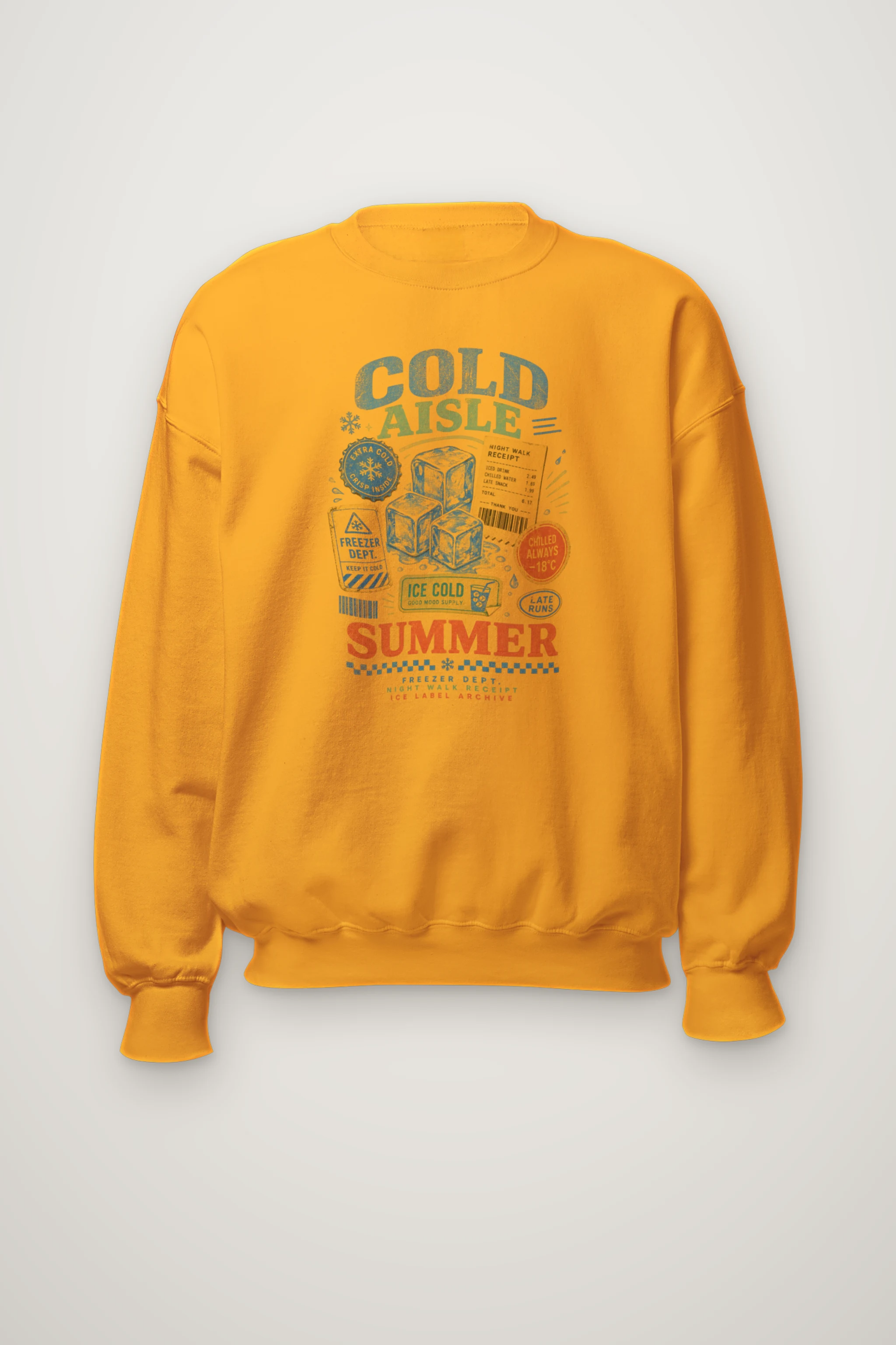 "Freezer Dept. Night Walk" Heavy Blend Unisex Crewneck Sweatshirt