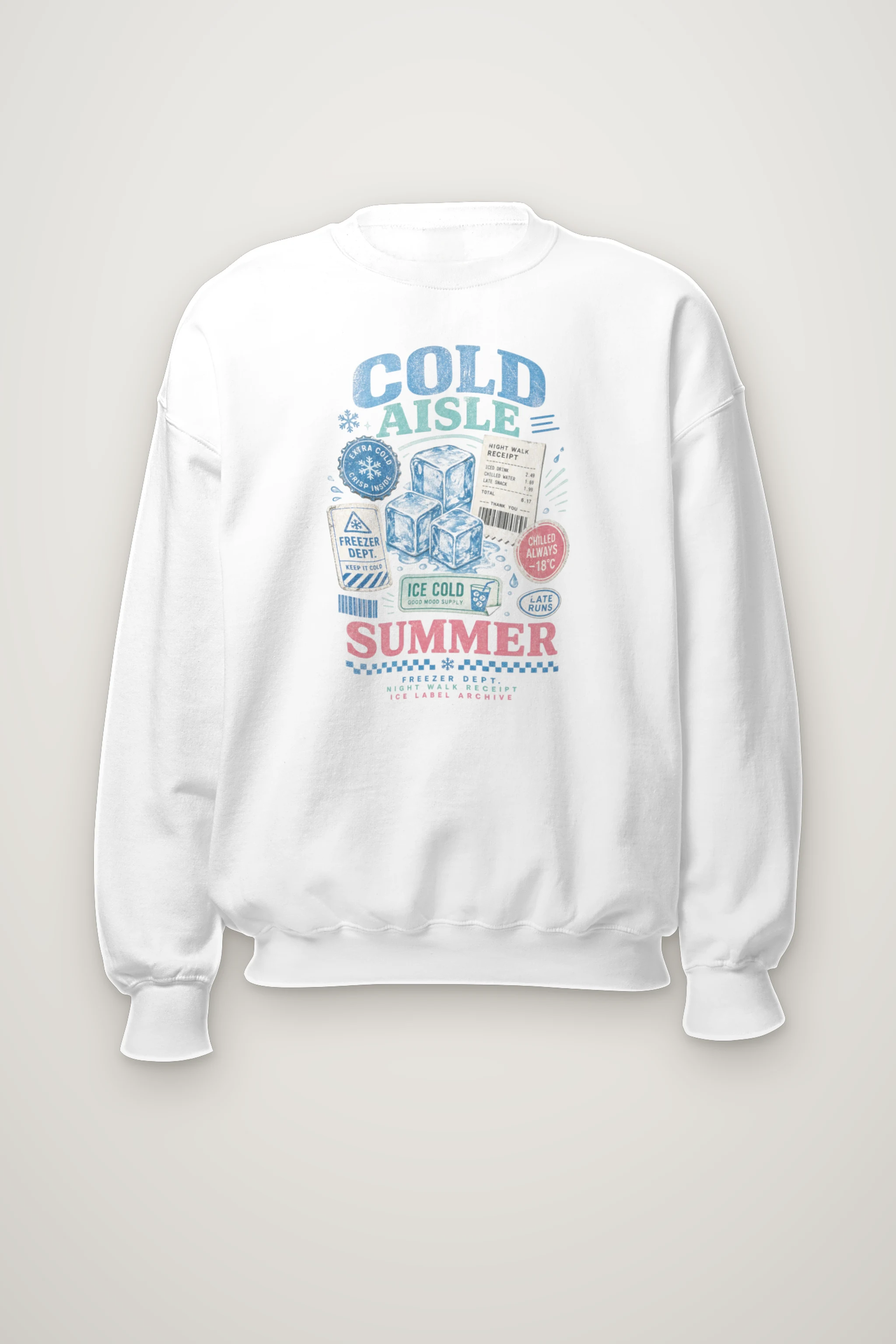 "Freezer Dept. Night Walk" Heavy Blend Unisex Crewneck Sweatshirt