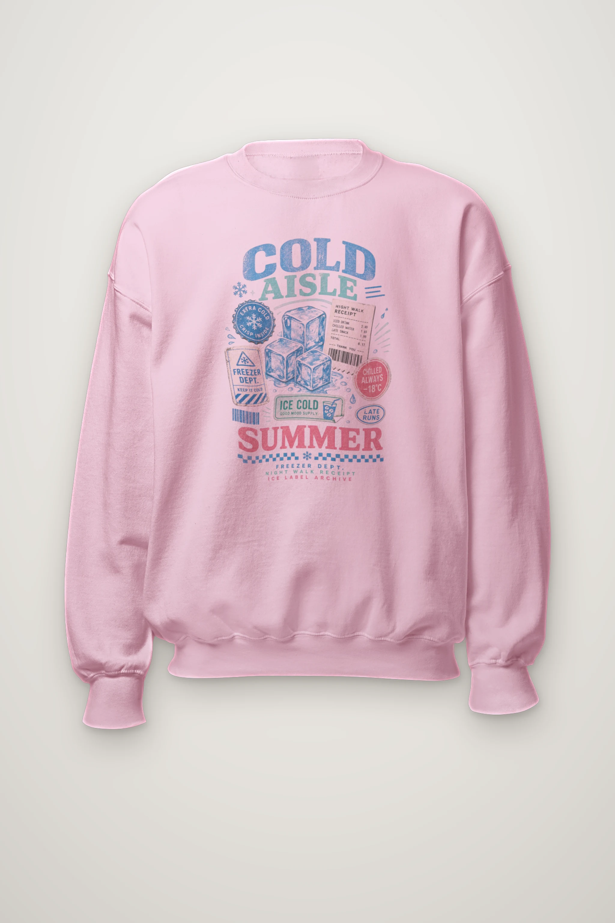 "Freezer Dept. Night Walk" Heavy Blend Unisex Crewneck Sweatshirt