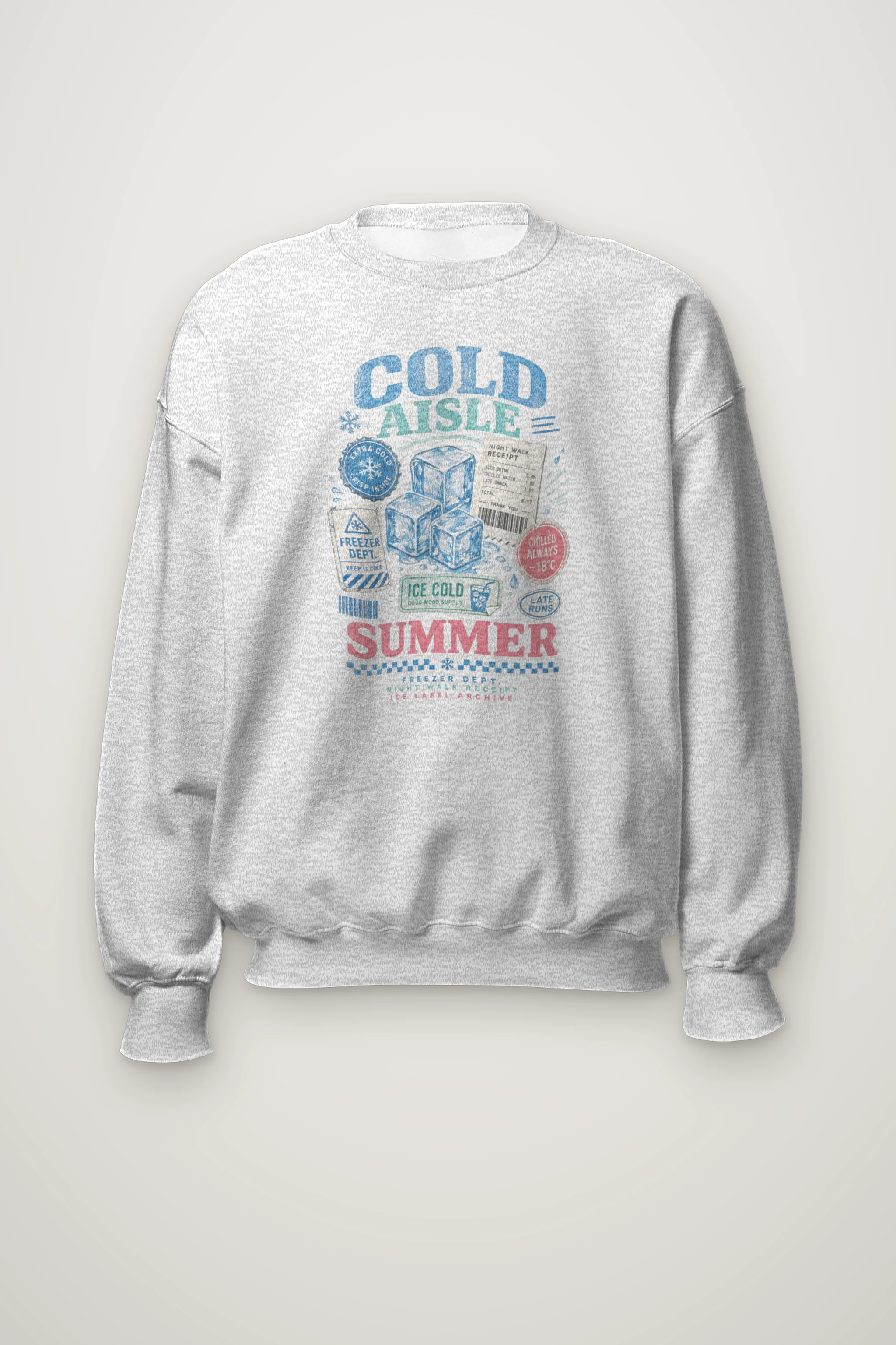 "Freezer Dept. Night Walk" Heavy Blend Unisex Crewneck Sweatshirt