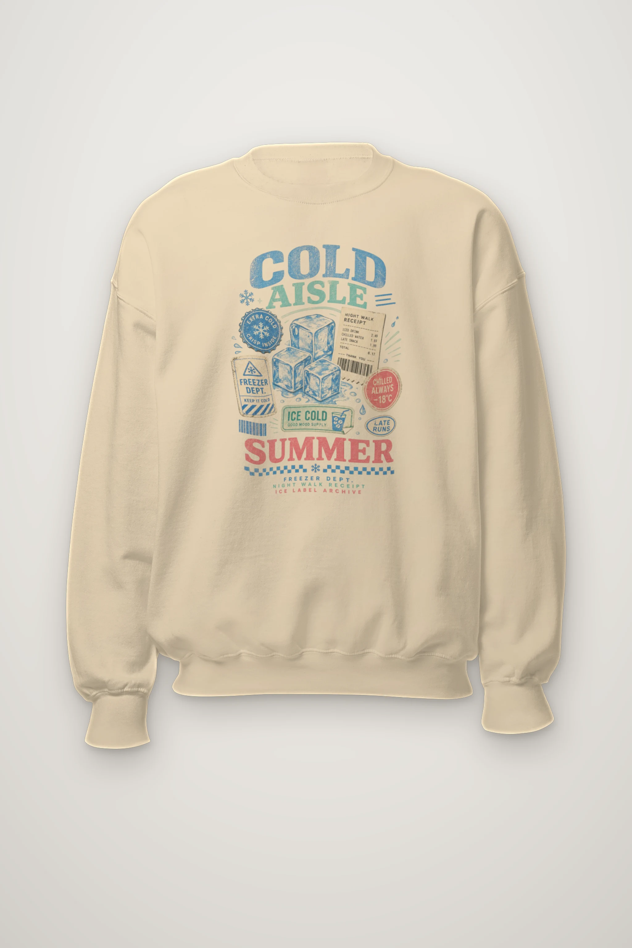 "Freezer Dept. Night Walk" Heavy Blend Unisex Crewneck Sweatshirt