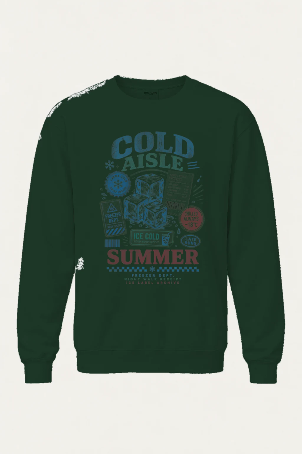 "Freezer Dept. Night Walk" Heavy Blend Unisex Crewneck Sweatshirt | Gildan 18000