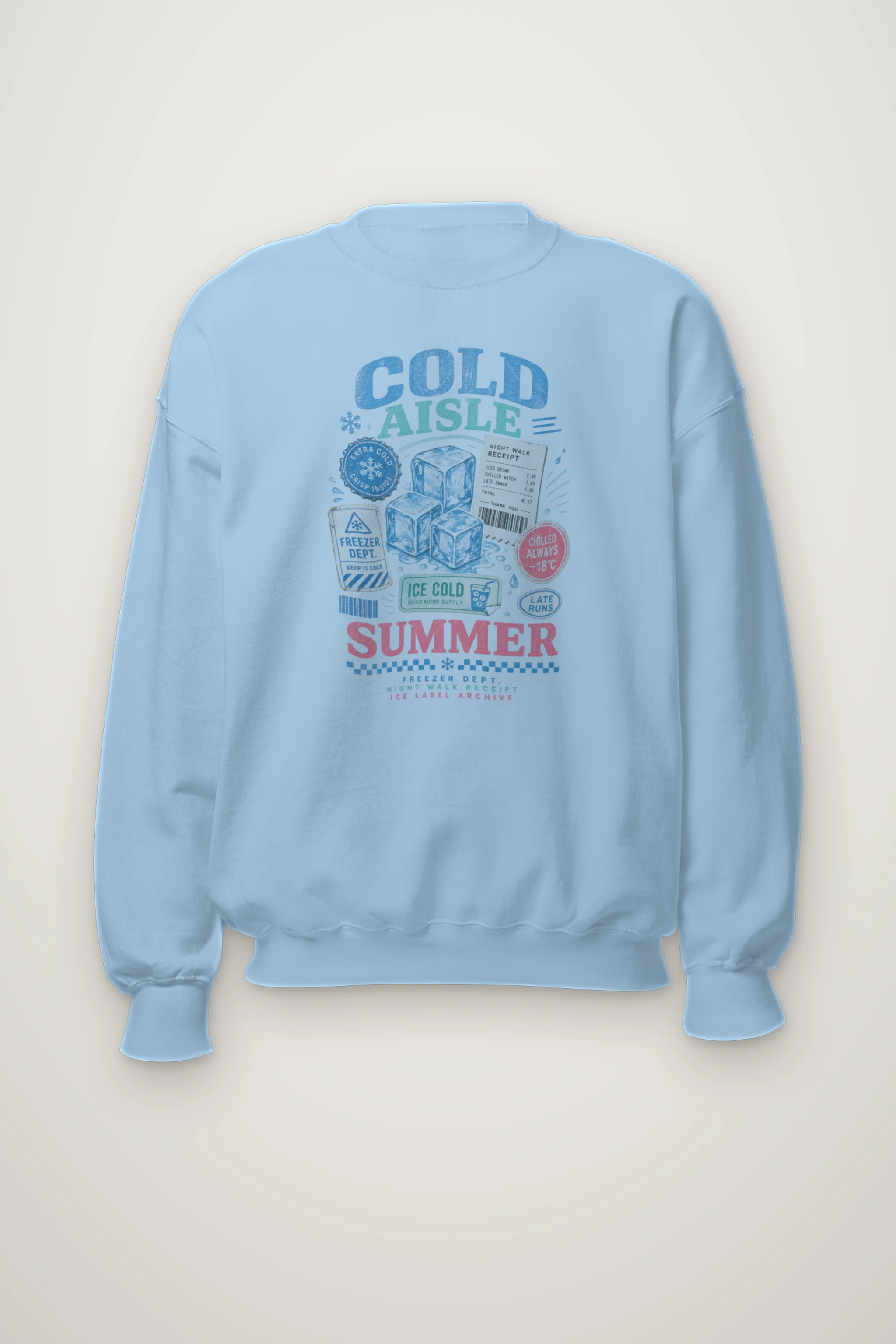 "Freezer Dept. Night Walk" Heavy Blend Unisex Crewneck Sweatshirt