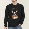 "Frenchie Coffee Cup" Unisex Longsleeve T-shirt