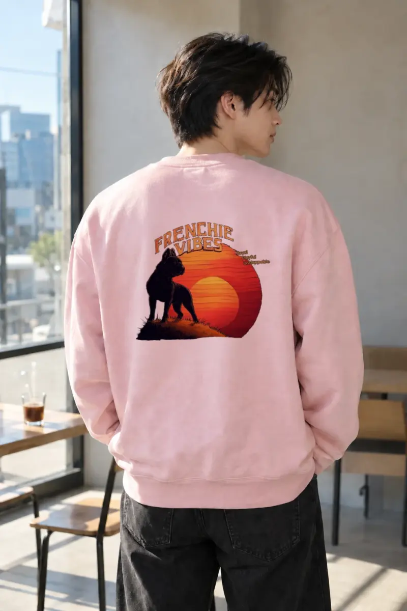 "Frenchie Vibes" Heavy Blend Unisex Crewneck Sweatshirt | Gildan 18000