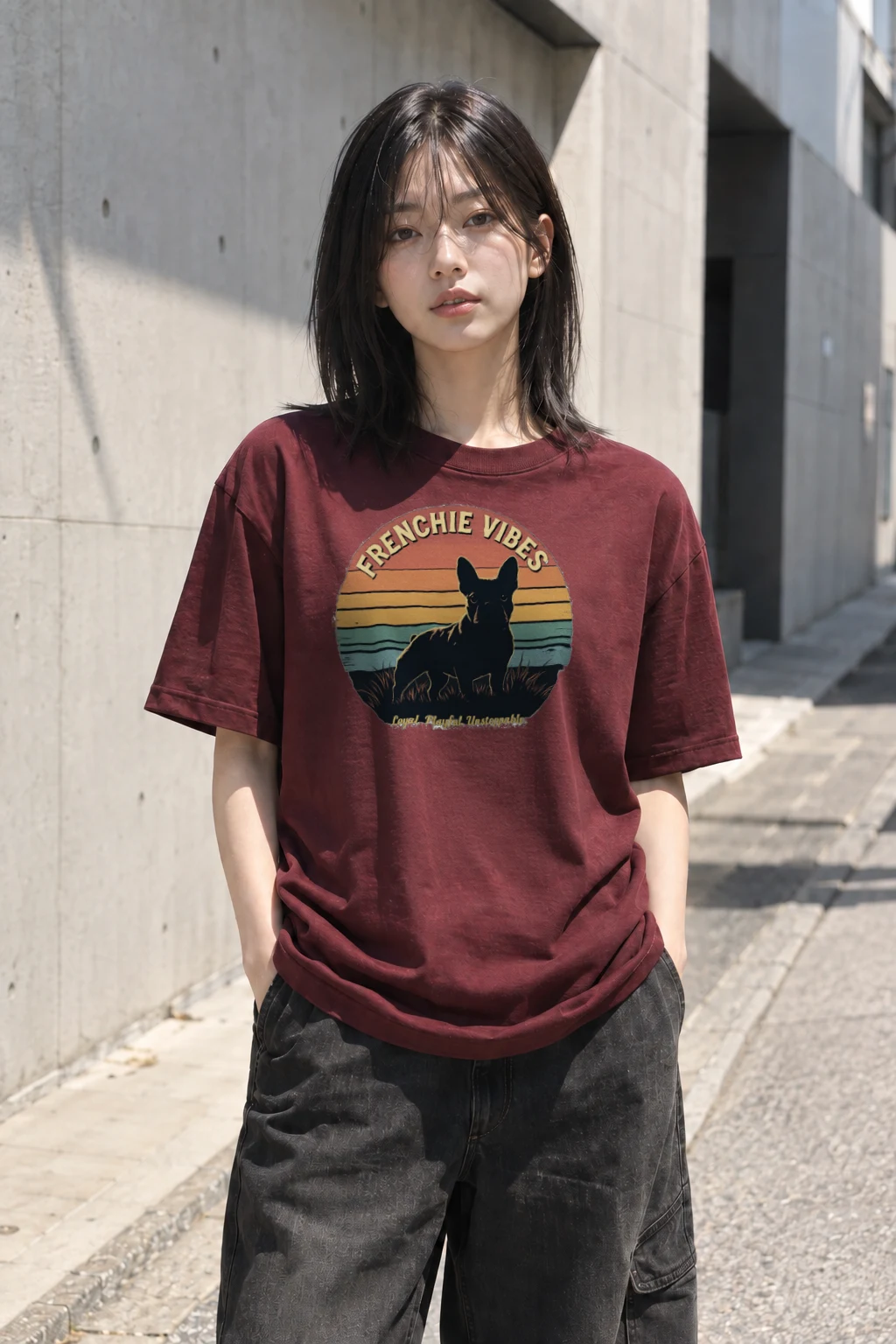 "Frenchie Vibes" Heavyweight Unisex Crewneck T-shirt | Gildan 5000
