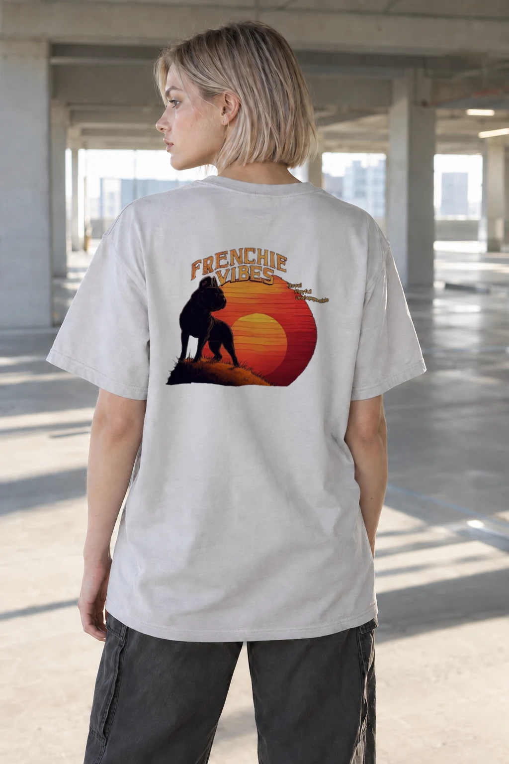 "Frenchie Vibes" Heavyweight Unisex Crewneck T-shirt | Gildan 5000