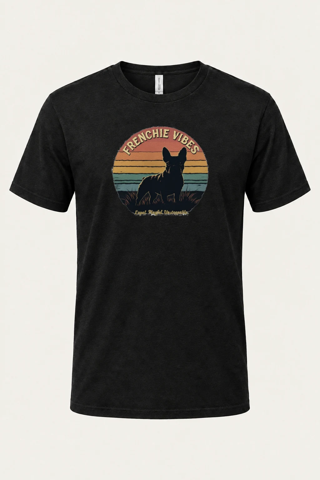 "Frenchie Vibes" Heavyweight Unisex Crewneck T-shirt | Gildan 5000