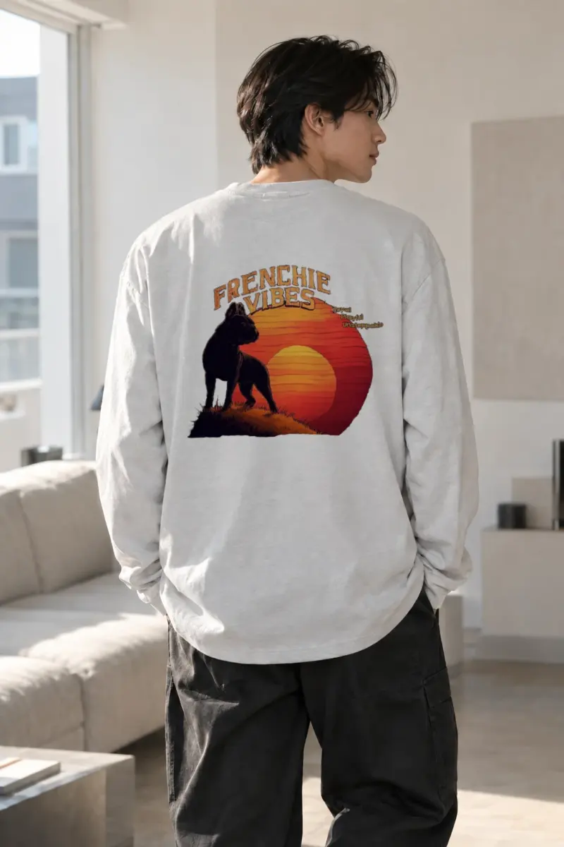 "Frenchie Vibes" Unisex Longsleeve T-shirt | Gildan 2400