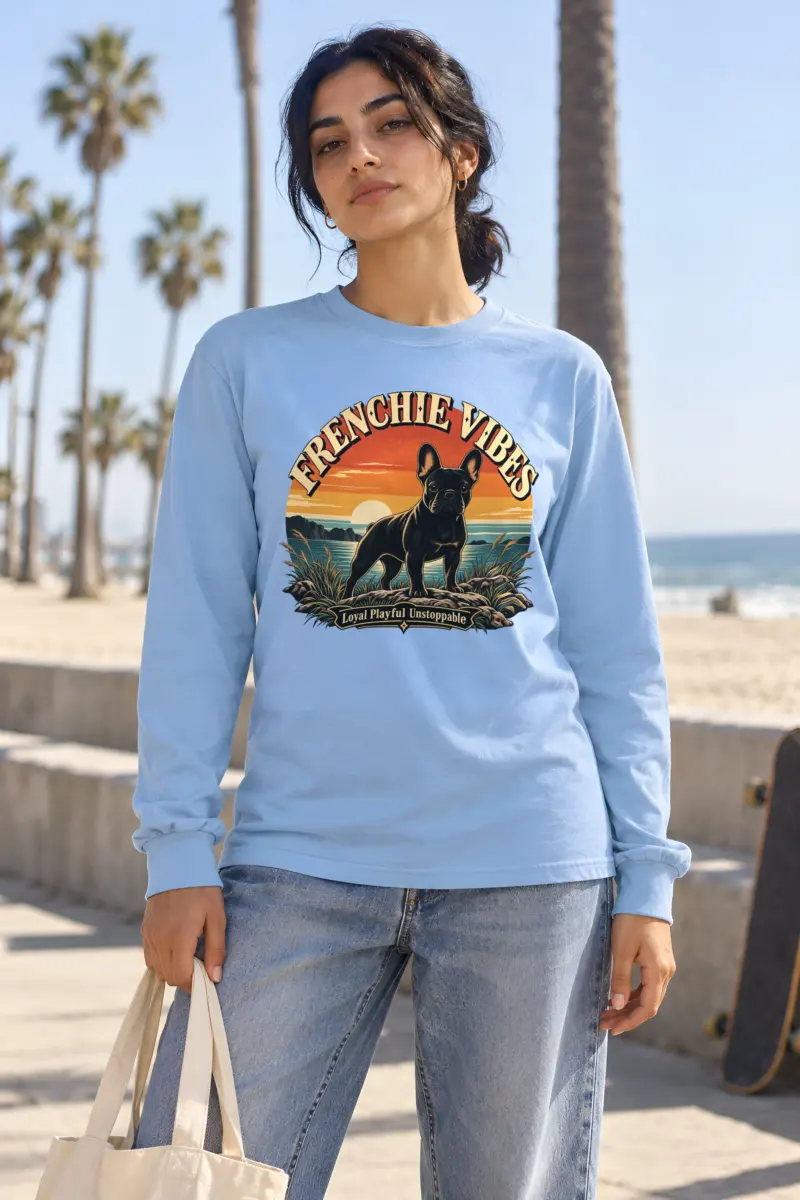 "Frenchie Vibes" Unisex Longsleeve T-shirt