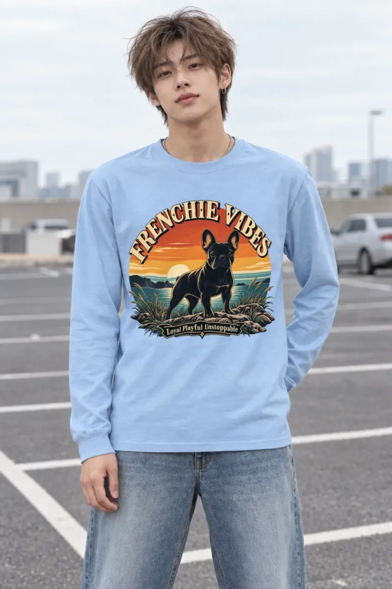 "Frenchie Vibes" Unisex Longsleeve T-shirt