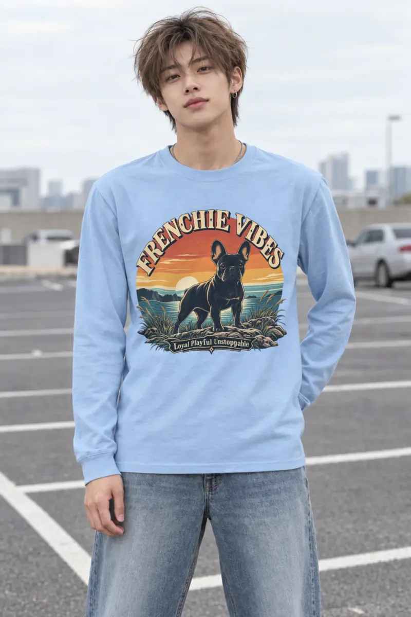 "Frenchie Vibes" Unisex Longsleeve T-shirt