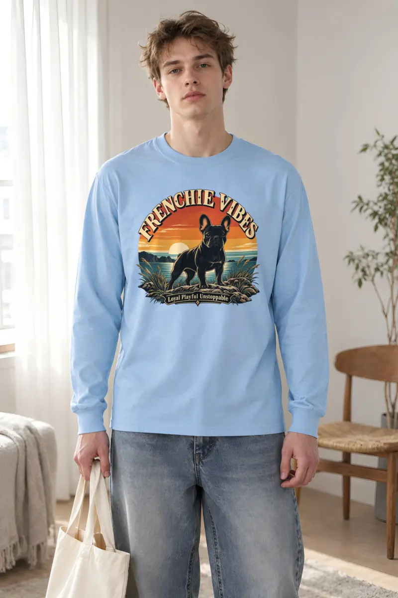 "Frenchie Vibes" Unisex Longsleeve T-shirt