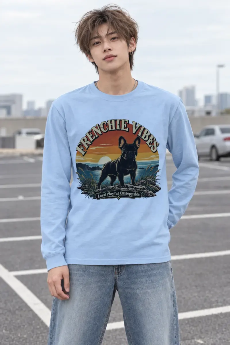 "Frenchie Vibes" Unisex Longsleeve T-shirt
