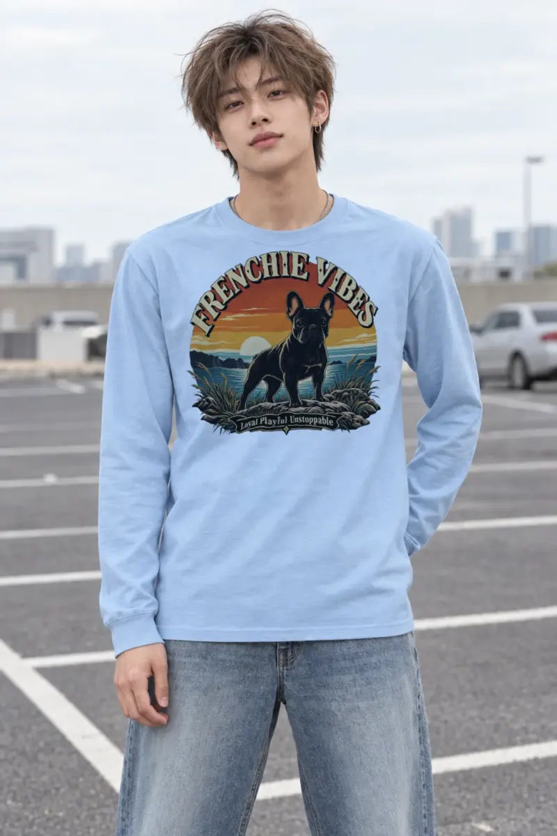 "Frenchie Vibes" Unisex Longsleeve T-shirt