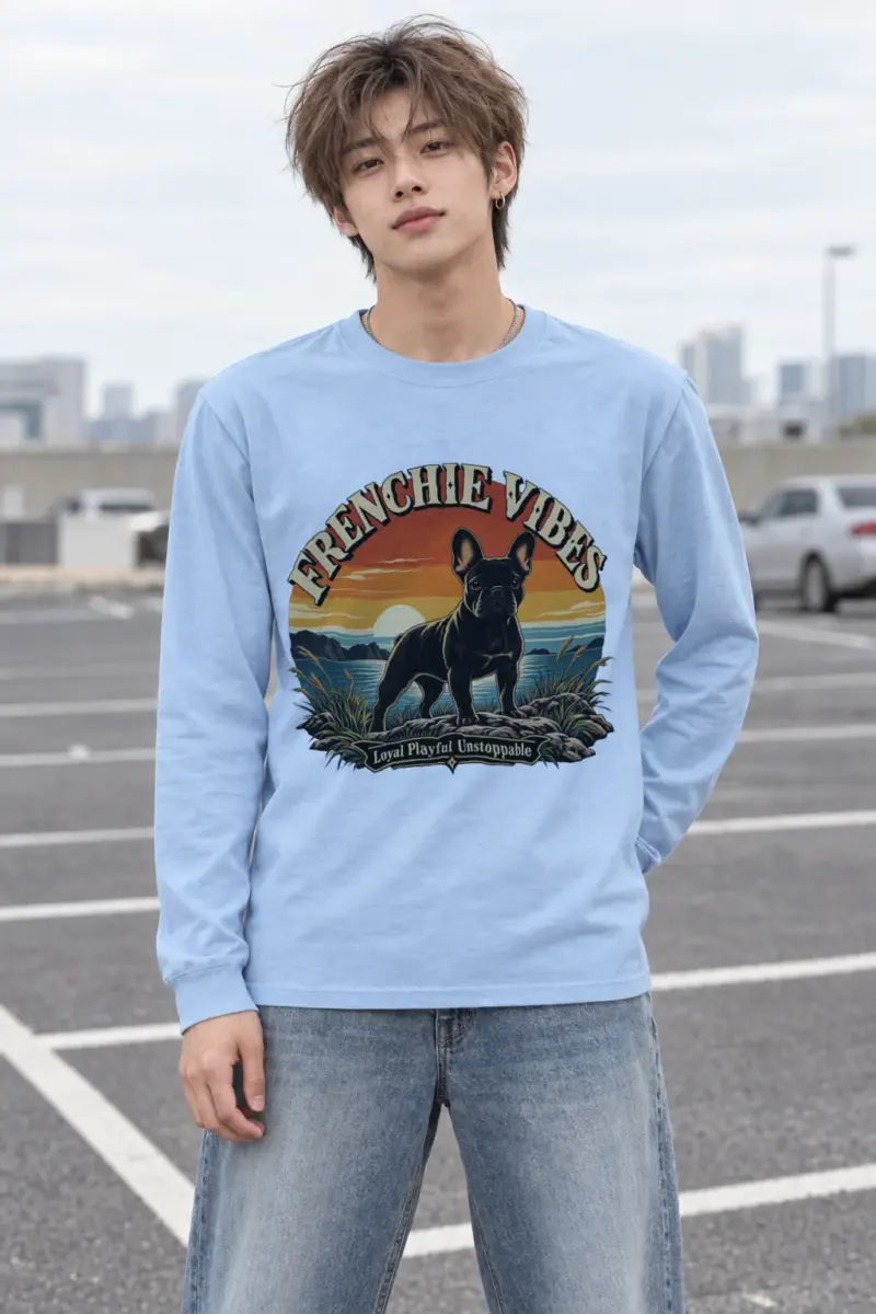 "Frenchie Vibes" Unisex Longsleeve T-shirt