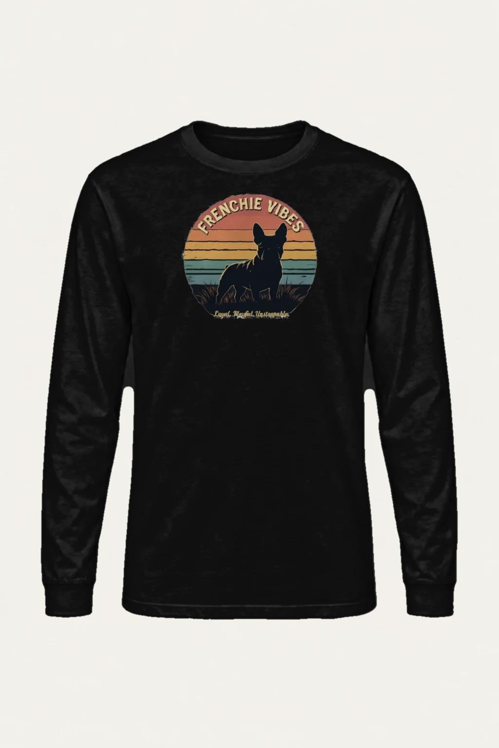 "Frenchie Vibes" Unisex Longsleeve T-shirt | Gildan 2400