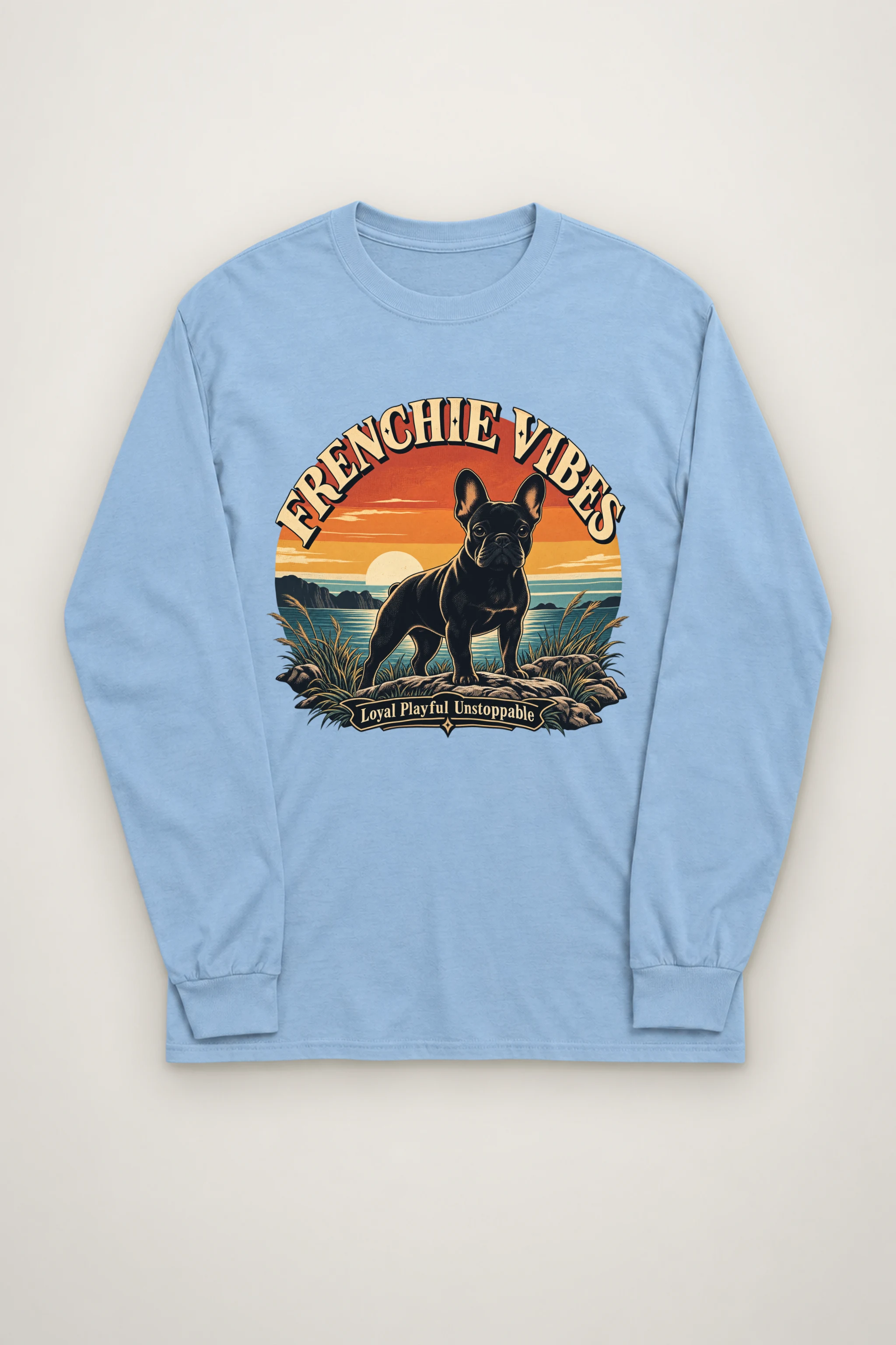 "Frenchie Vibes" Unisex Longsleeve T-shirt