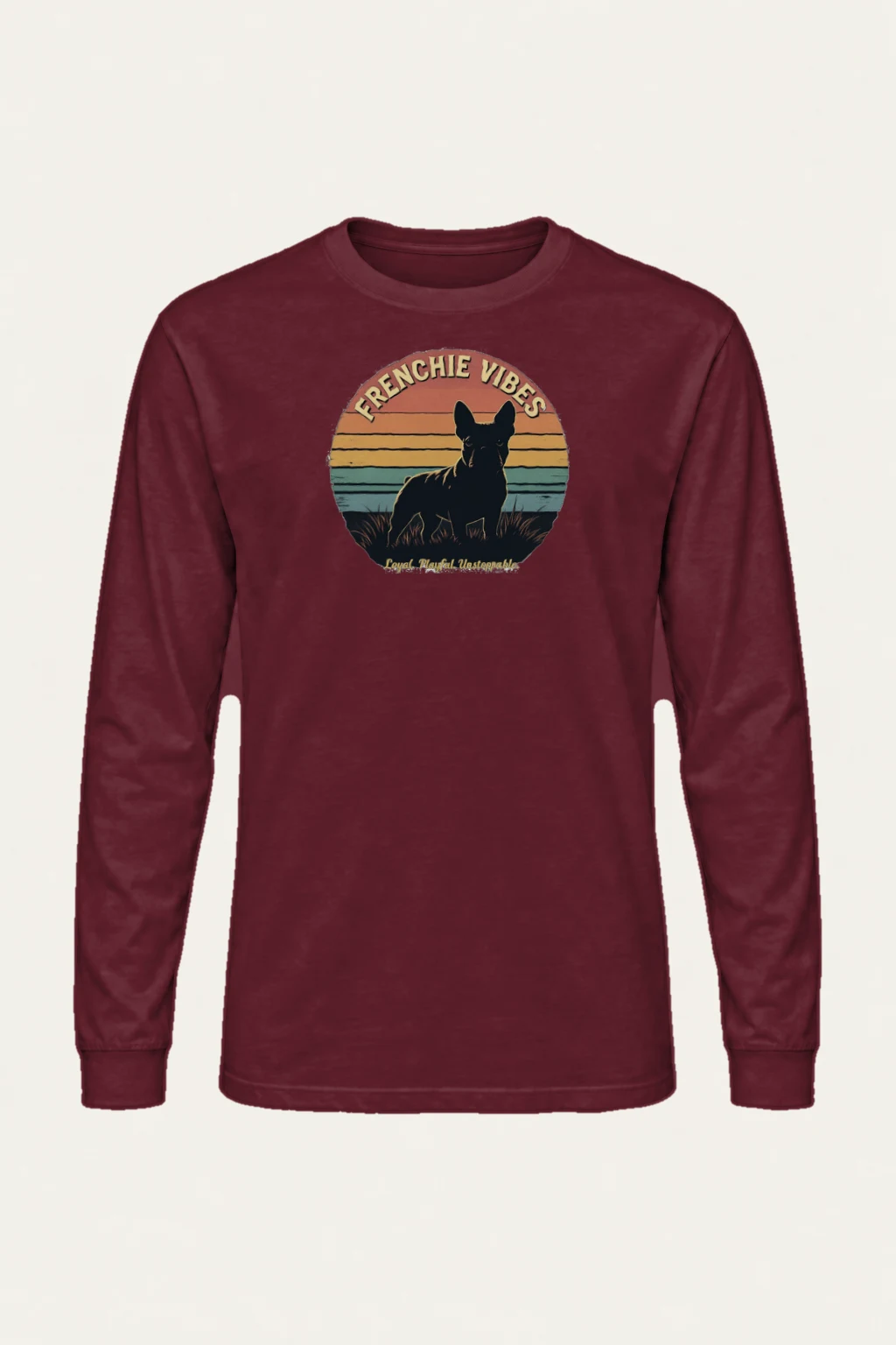 "Frenchie Vibes" Unisex Longsleeve T-shirt | Gildan 2400
