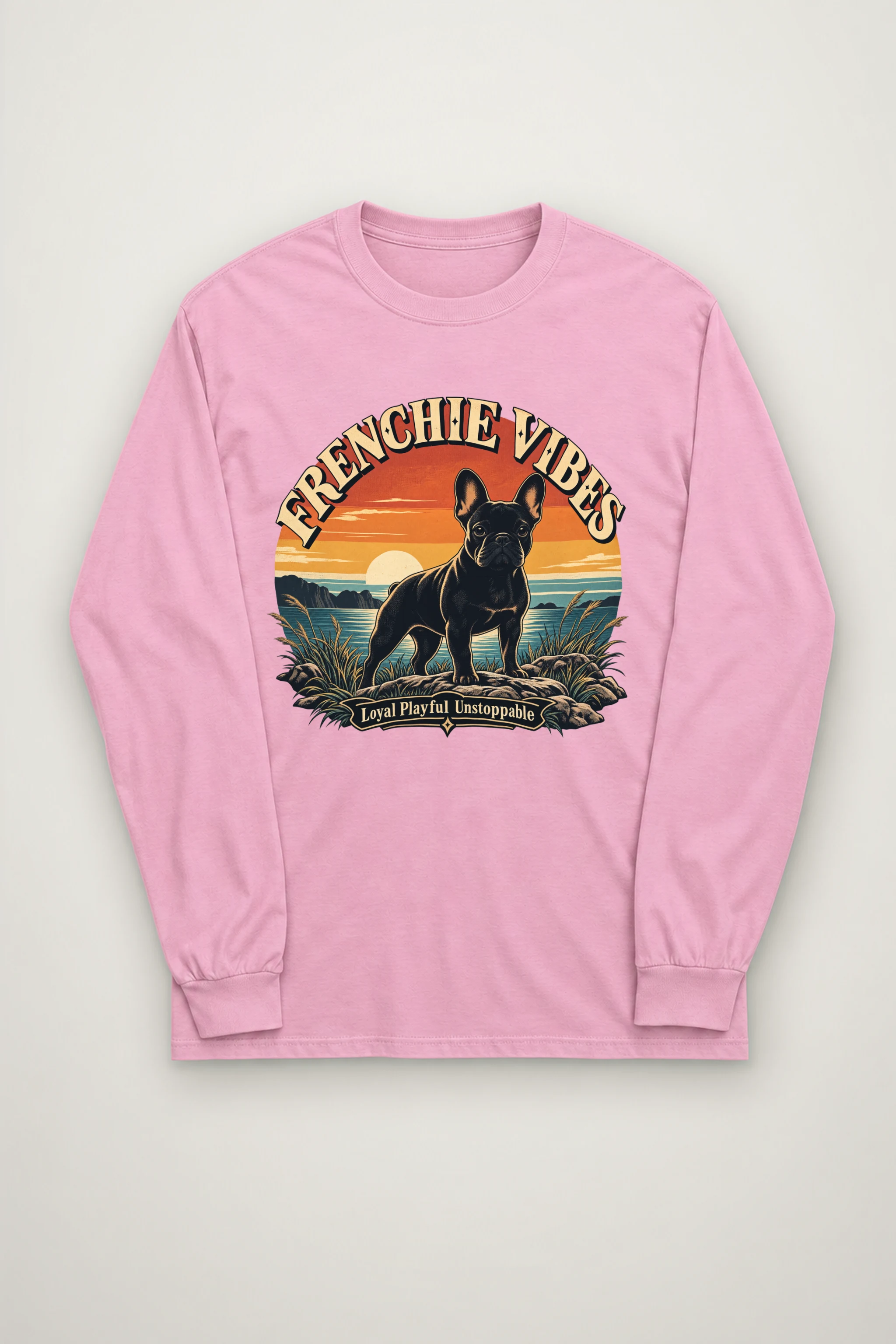"Frenchie Vibes" Unisex Longsleeve T-shirt