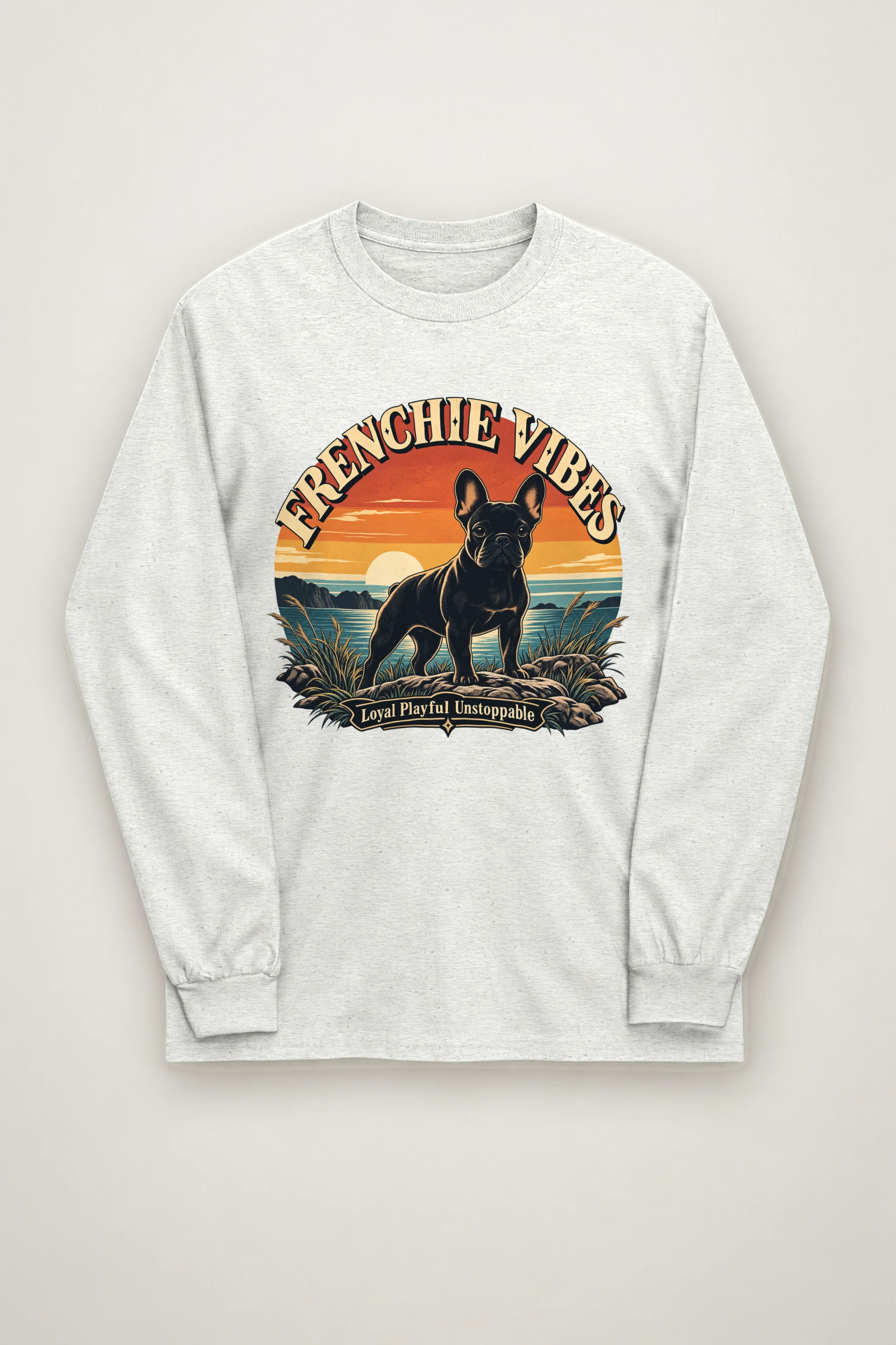 "Frenchie Vibes" Unisex Longsleeve T-shirt