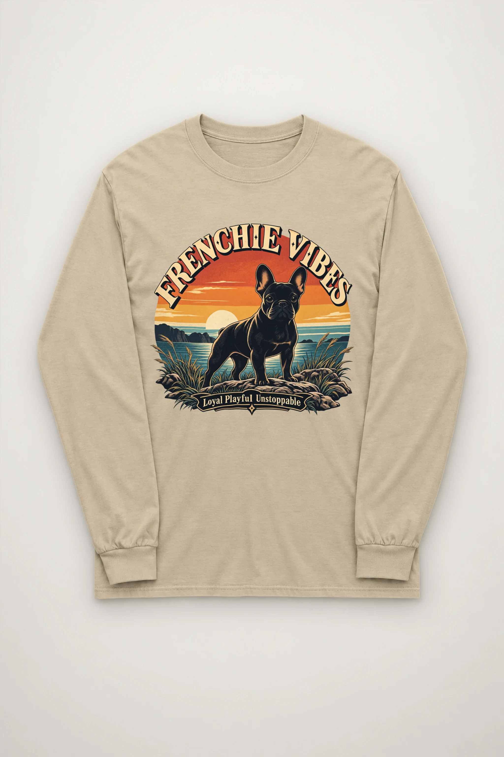 "Frenchie Vibes" Unisex Longsleeve T-shirt
