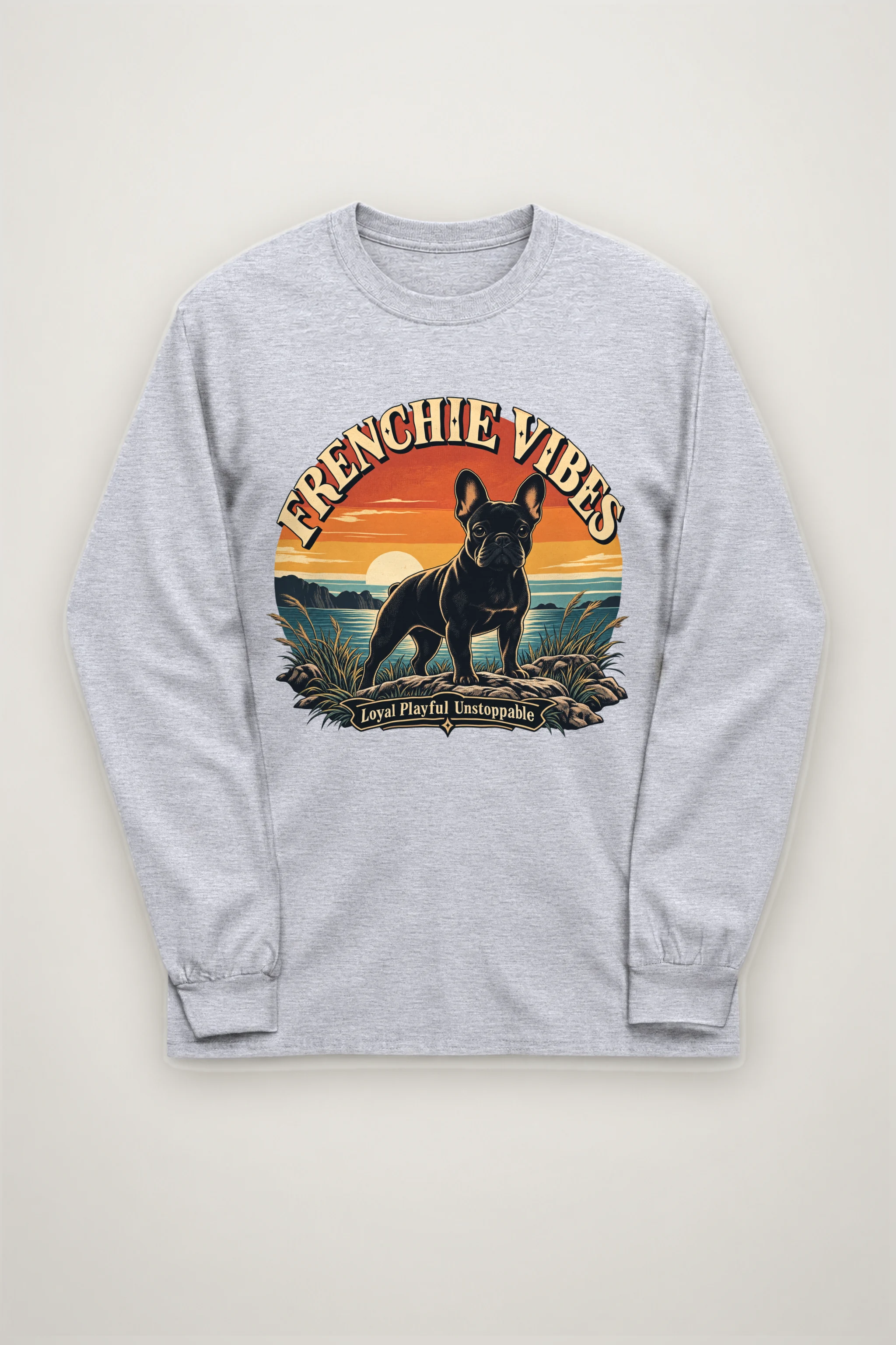 "Frenchie Vibes" Unisex Longsleeve T-shirt