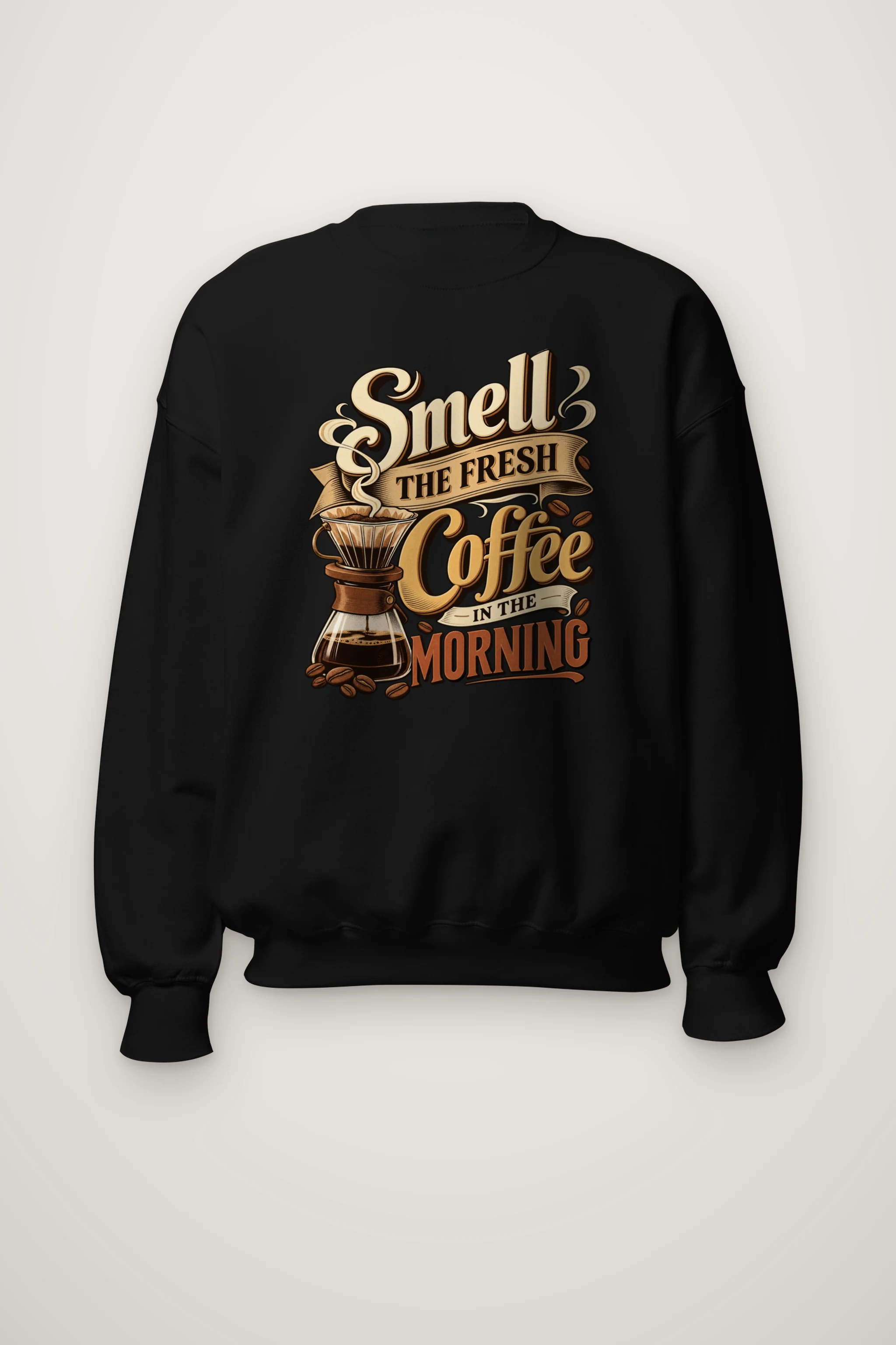 "Fresh Coffee Morning" Heavy Blend Unisex Crewneck Sweatshirt