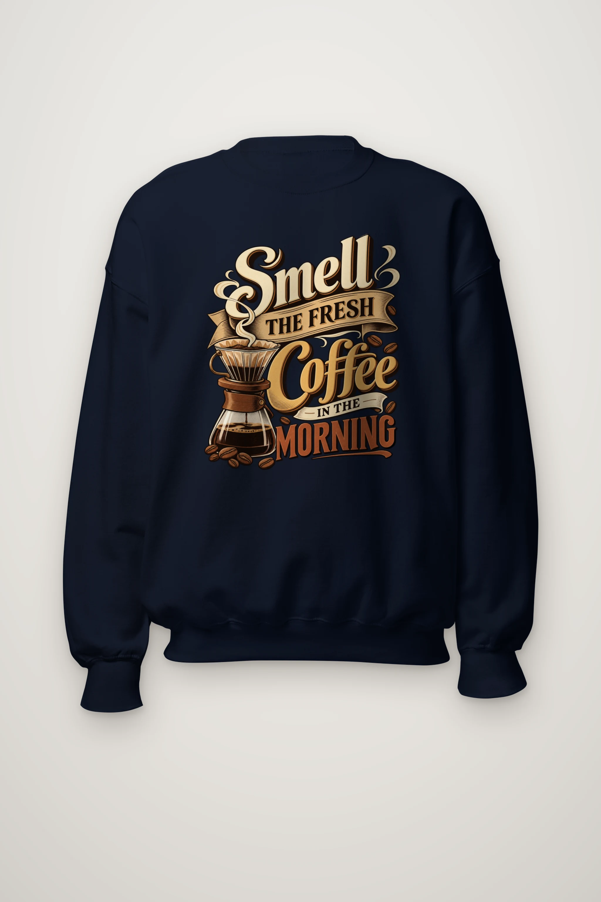 "Fresh Coffee Morning" Heavy Blend Unisex Crewneck Sweatshirt