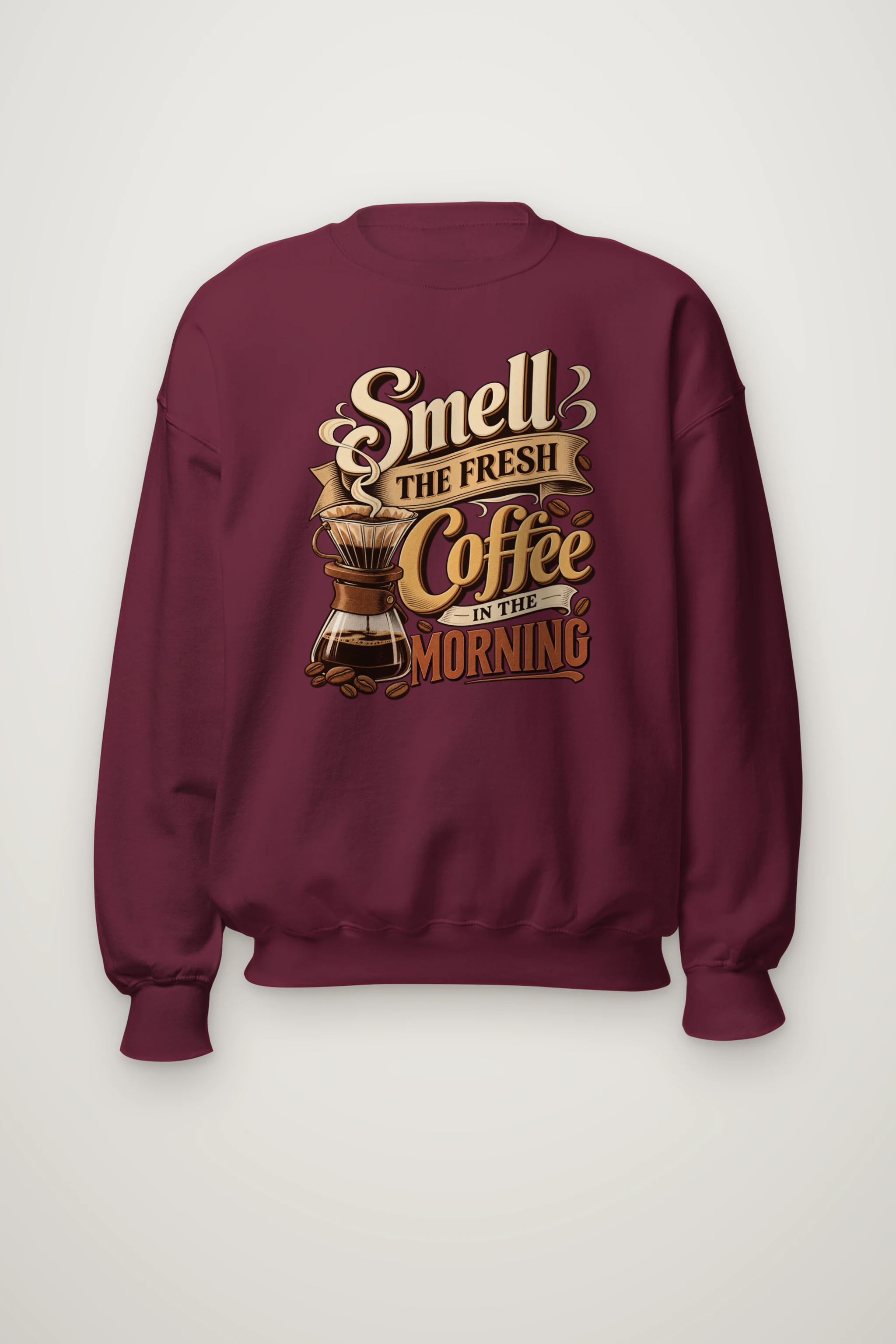 "Fresh Coffee Morning" Heavy Blend Unisex Crewneck Sweatshirt